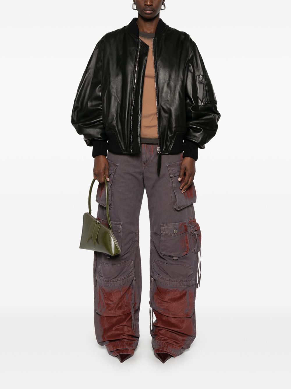 LEATHER BOMBER JACKET