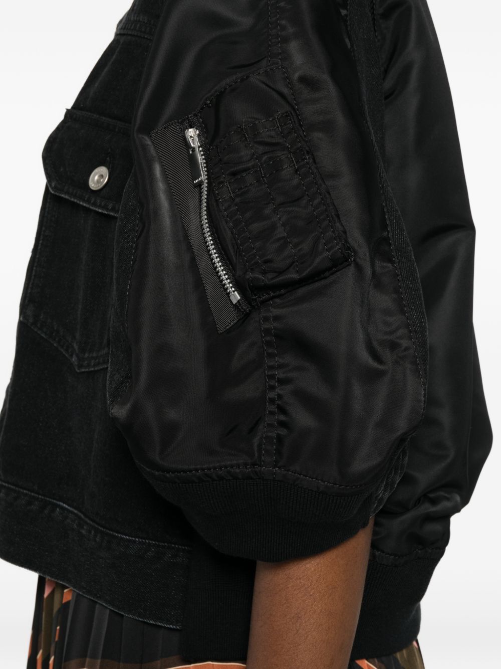 Sacai NYLON AND DENIM JACKET Size L / US 10 / IT 46 - 2 Thumbnail