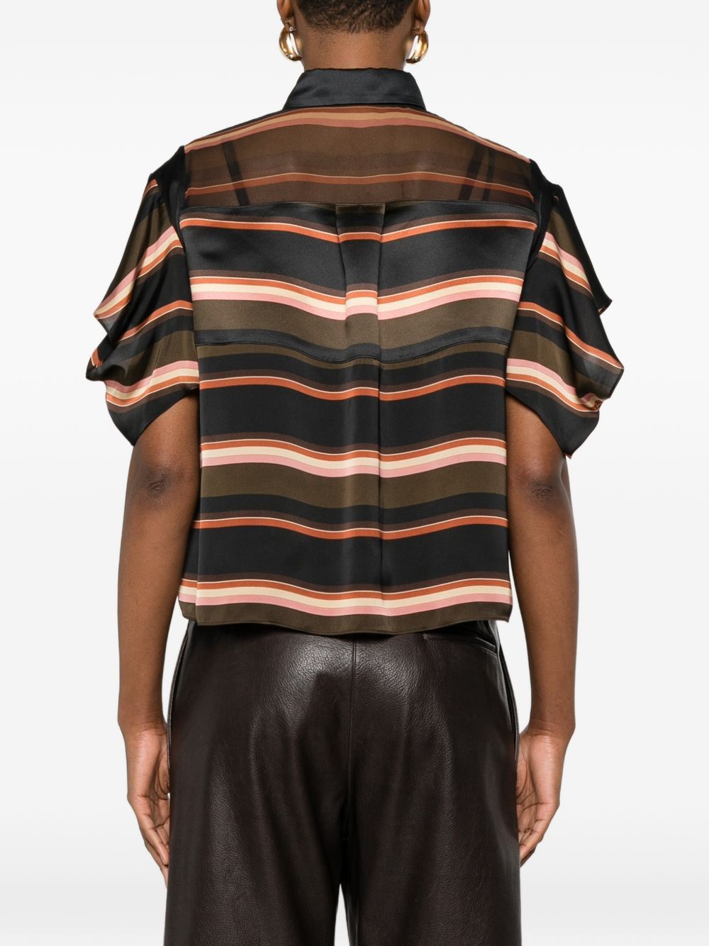 Sacai STRIPED POLO SHIRT Size L / US 10 / IT 46 - 4 Thumbnail