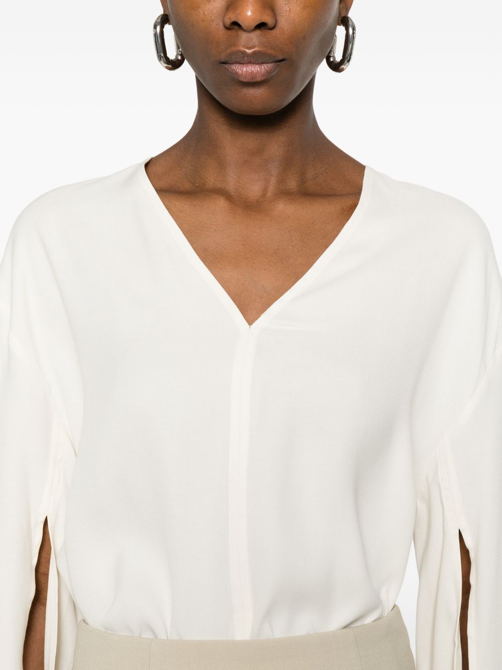 Toteme V-NECKED BLOUSE Size XS / US 0-2 / IT 36-38 - 4 Thumbnail