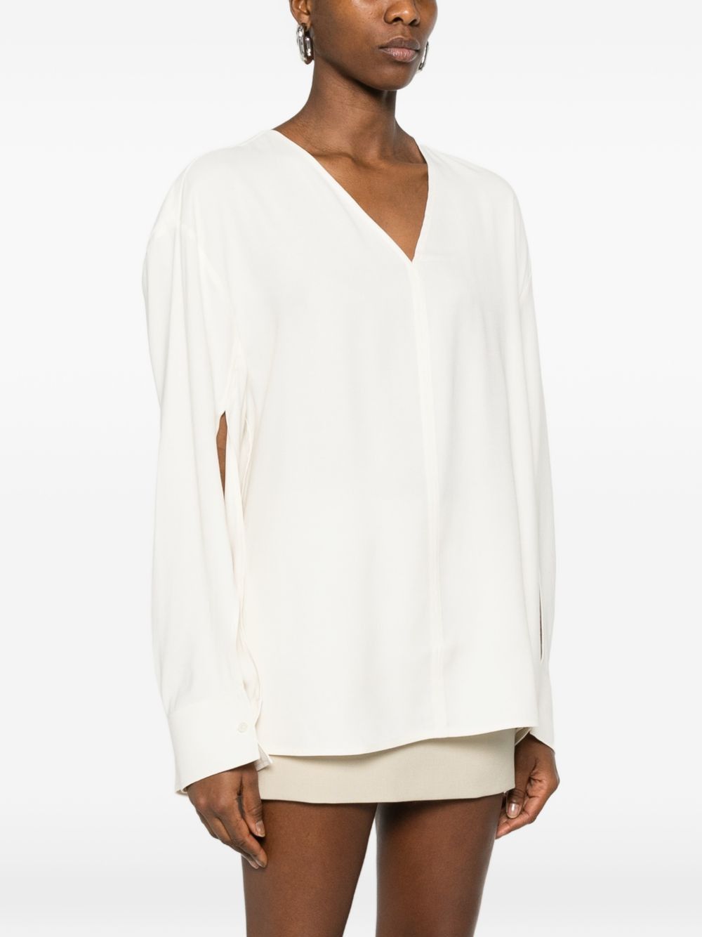 Toteme V-NECKED BLOUSE Size XS / US 0-2 / IT 36-38 - 5 Thumbnail