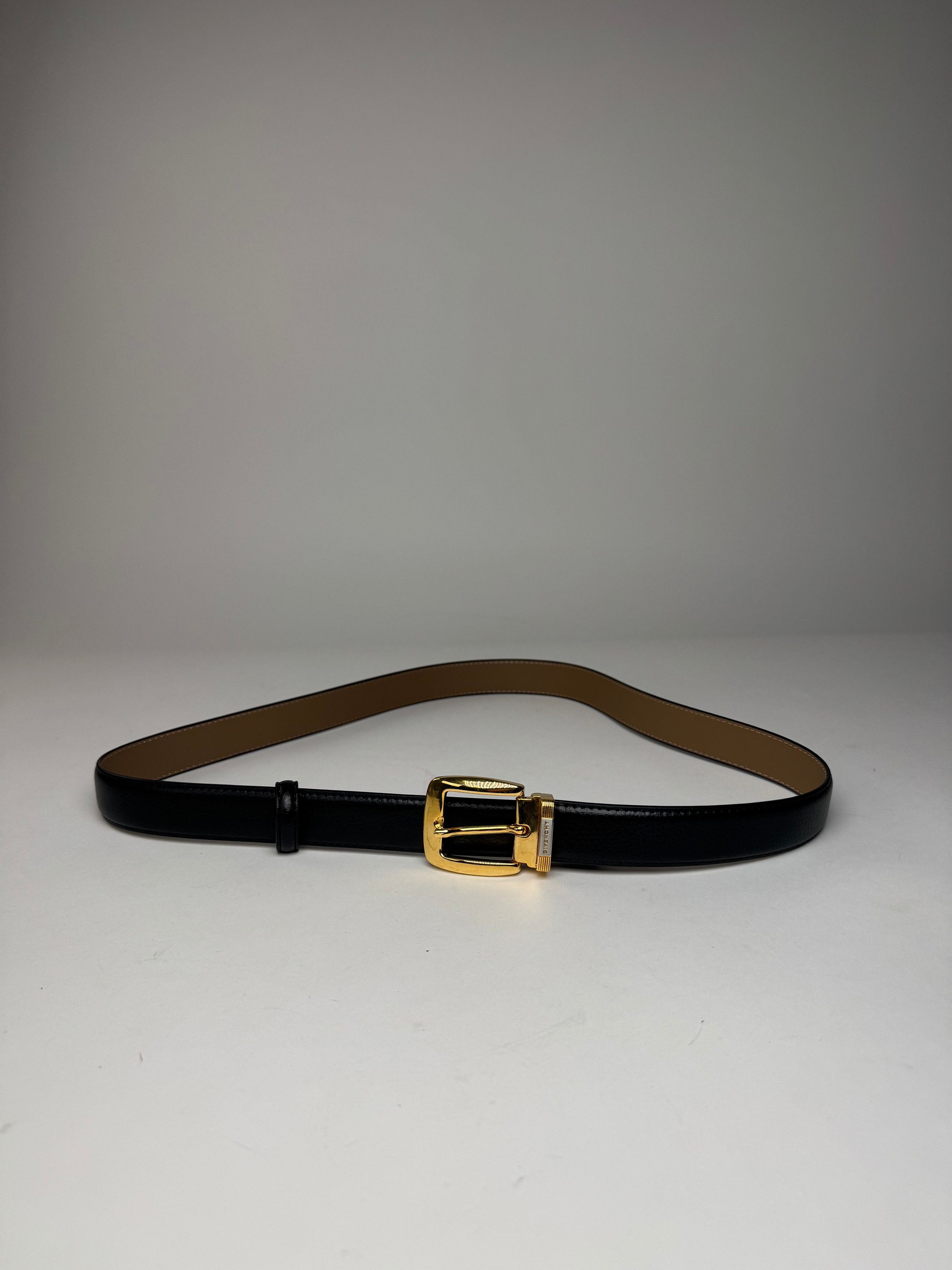 Givenchy Vintage Leather Belt Black Size ONE SIZE - 9 Thumbnail