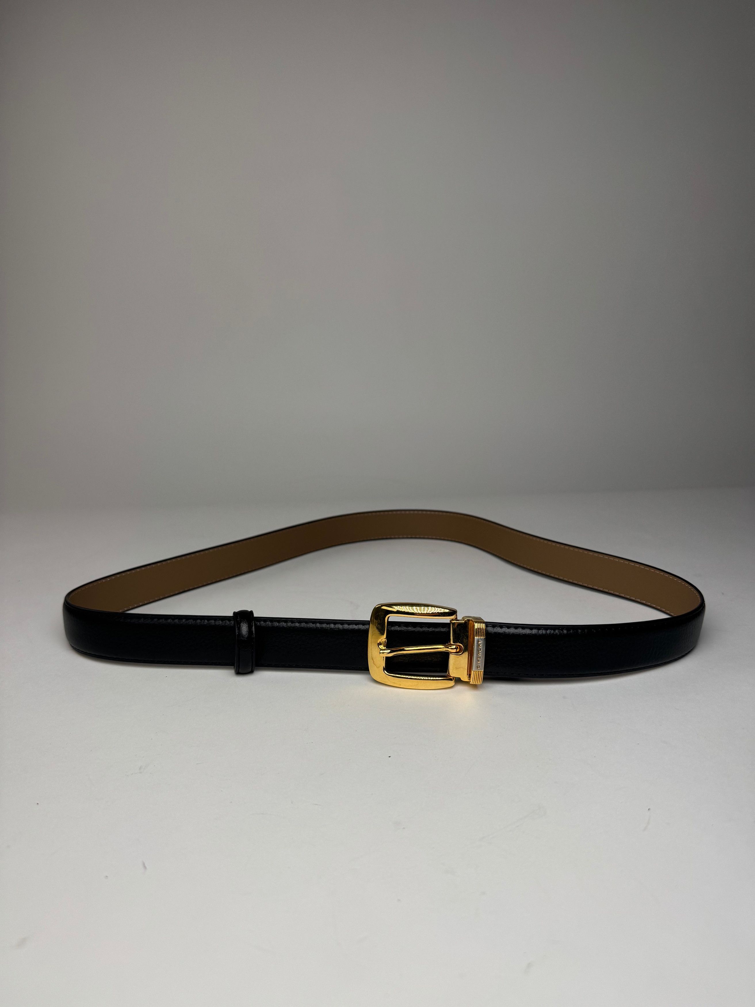 Givenchy Vintage Leather Belt Black Size ONE SIZE - 6 Thumbnail