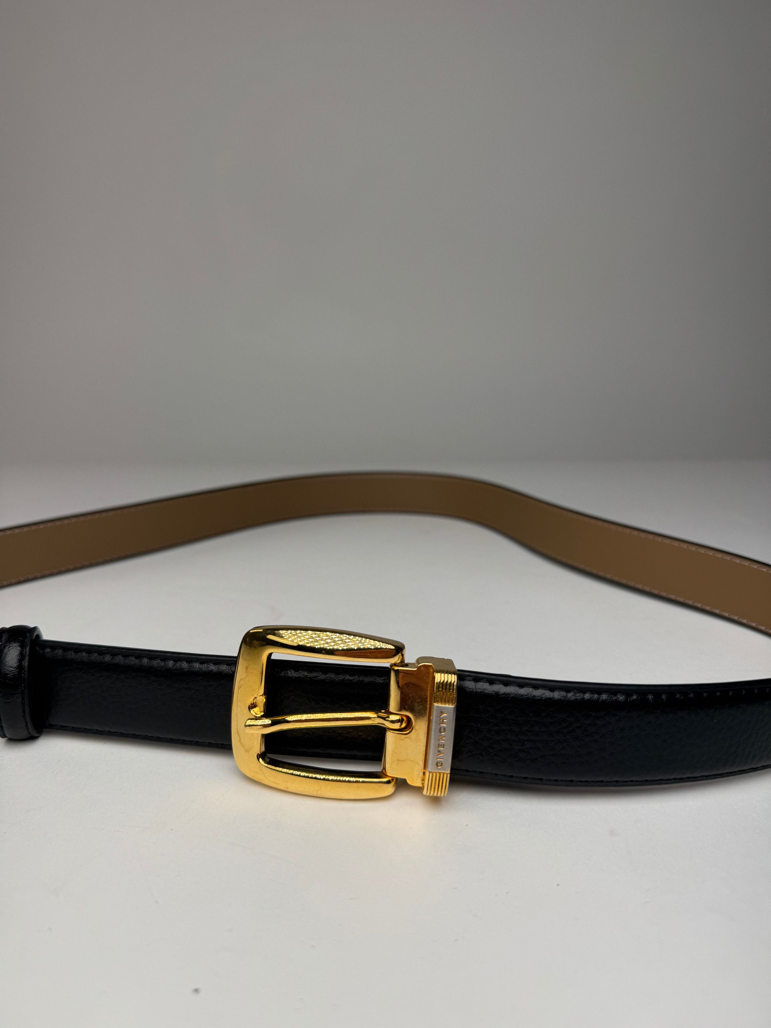 Givenchy Vintage Leather Belt Black Size ONE SIZE - 2 Thumbnail