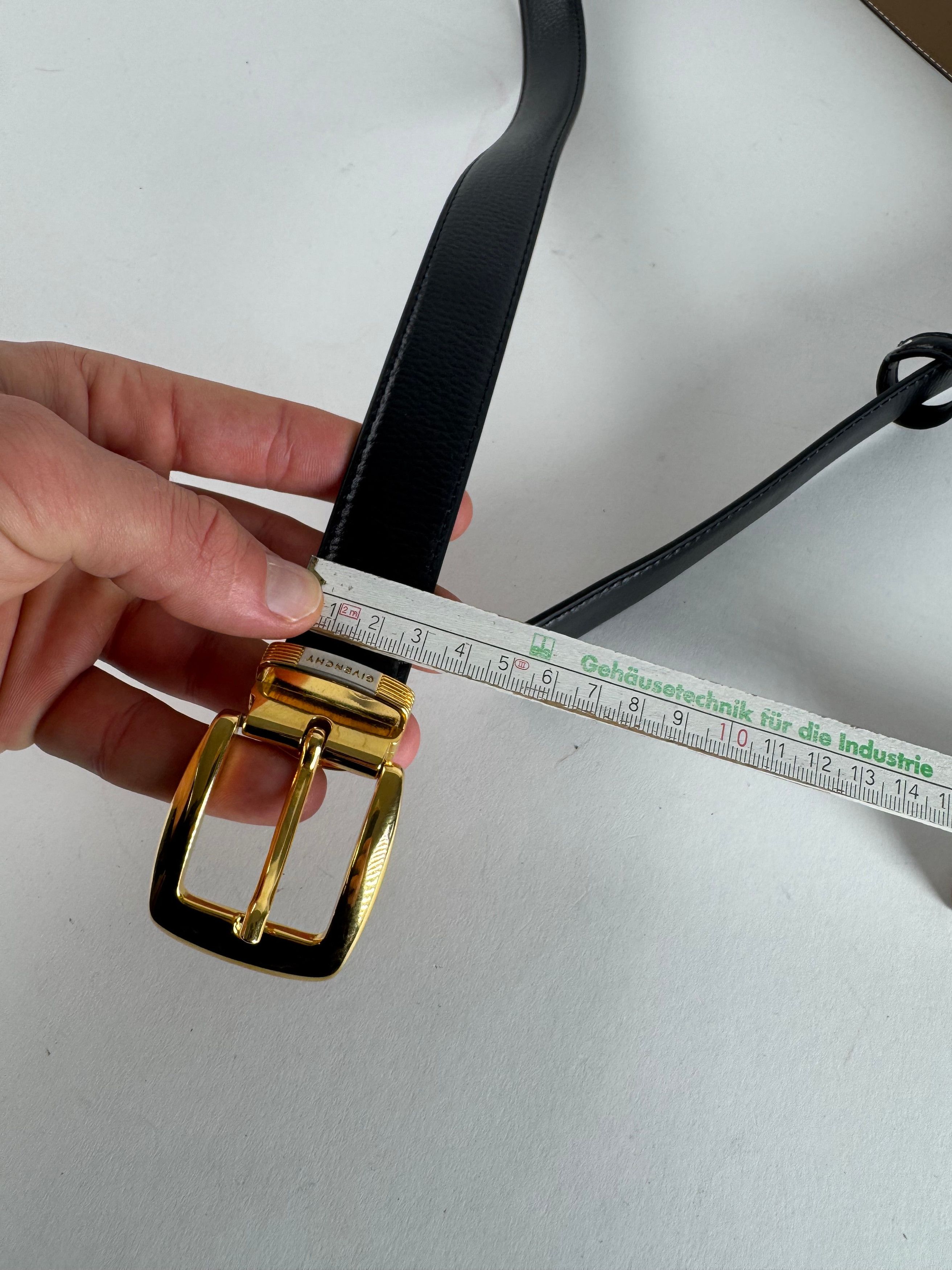 Givenchy Vintage Leather Belt Black Size ONE SIZE - 8 Thumbnail