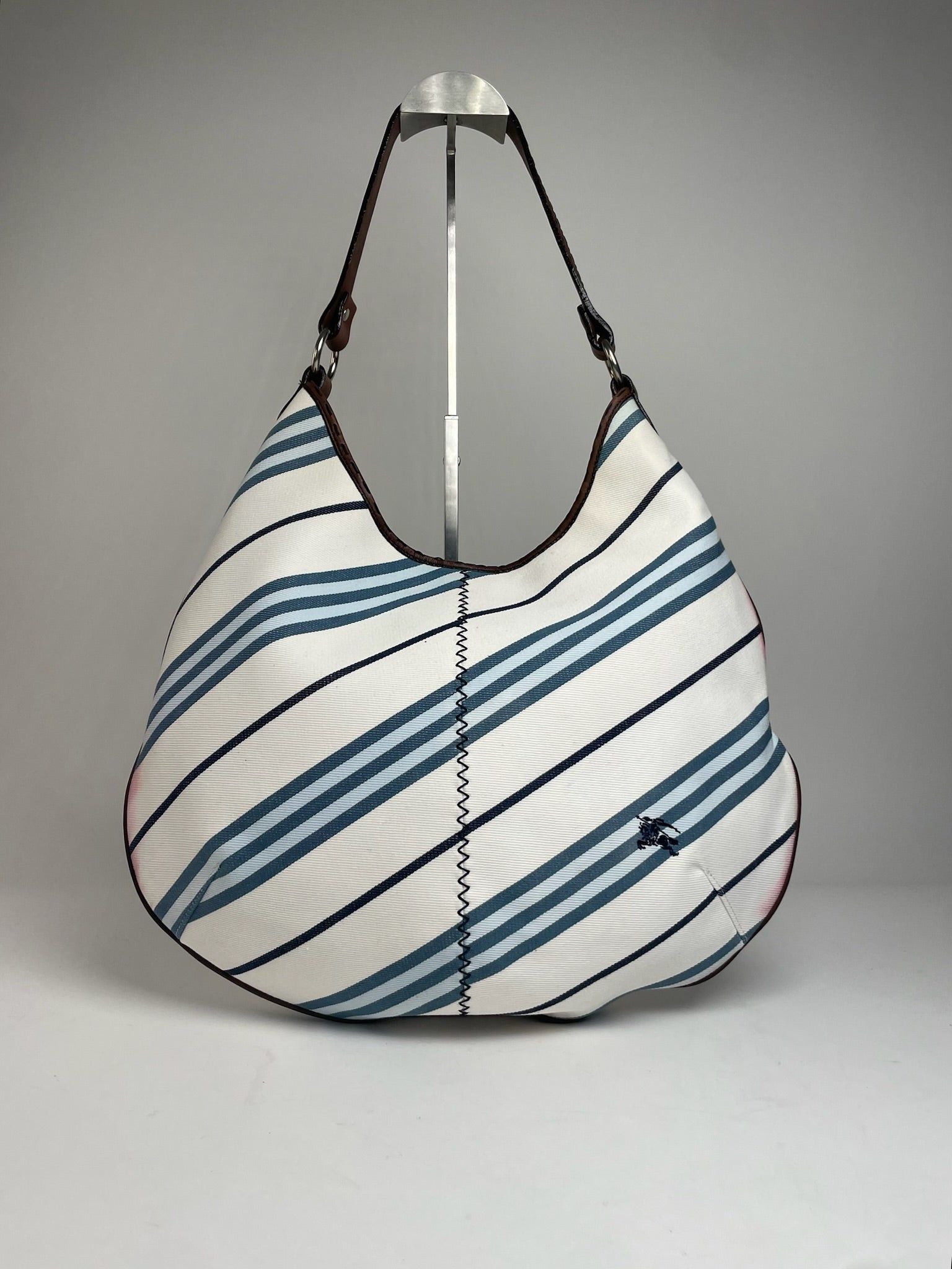 Burberry Vintage Striped Handbag beige Black Blue Size ONE SIZE - 9 Thumbnail