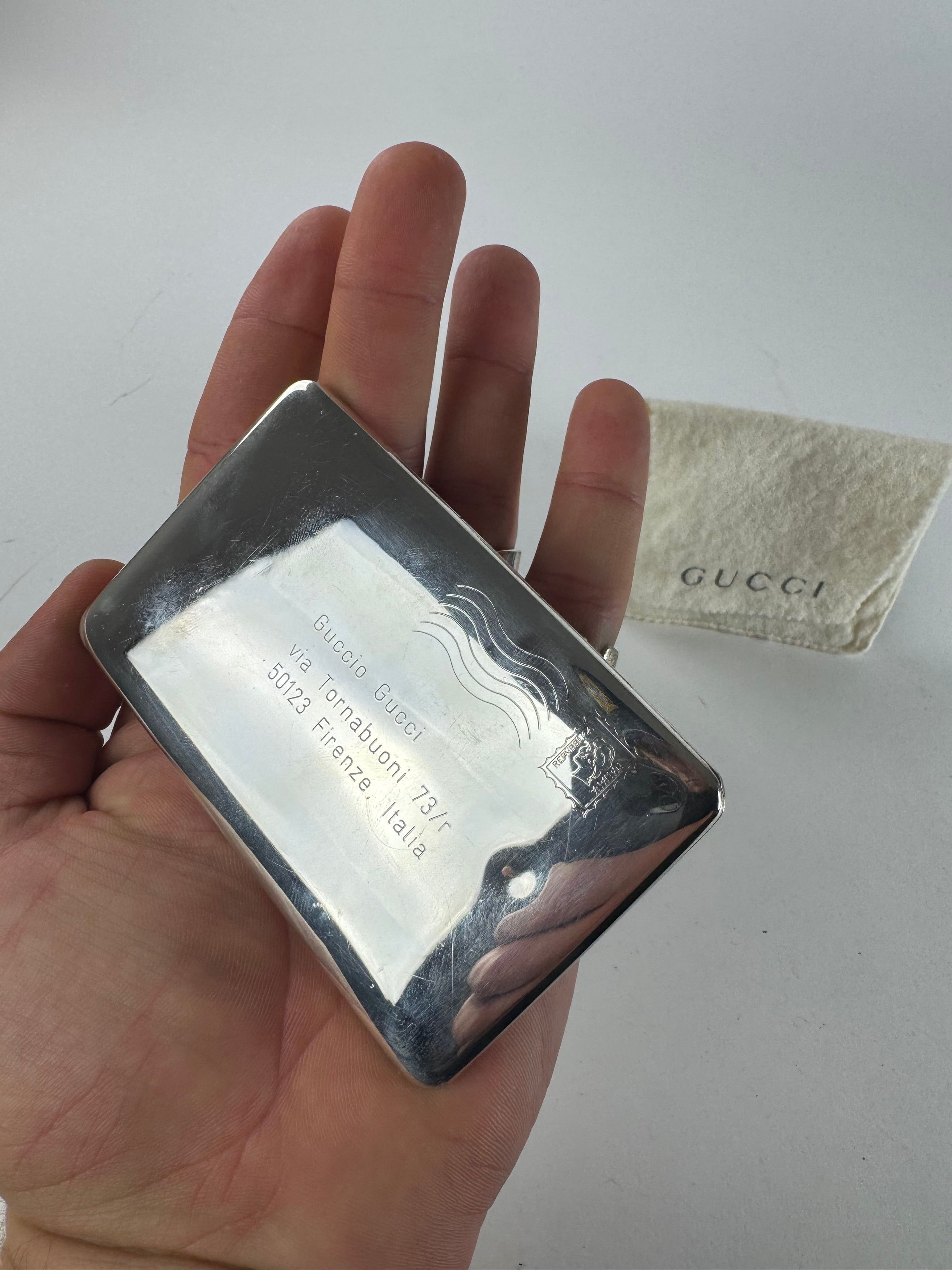 Gucci Vintage Sterling Silver Case Card Holder Size ONE SIZE - 4 Thumbnail