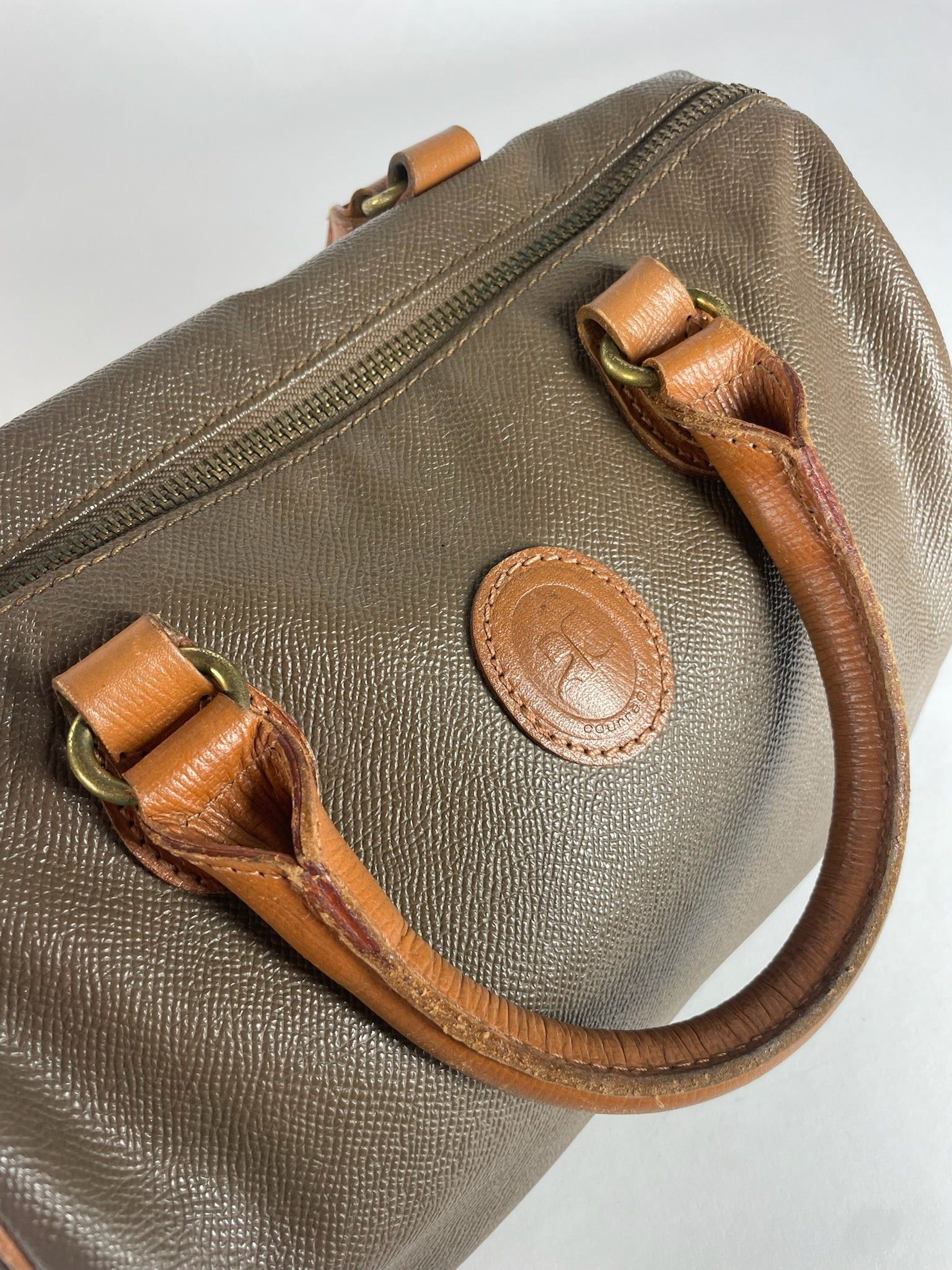 Courreges Vintage Leather Handbag Brown Size ONE SIZE - 5 Thumbnail