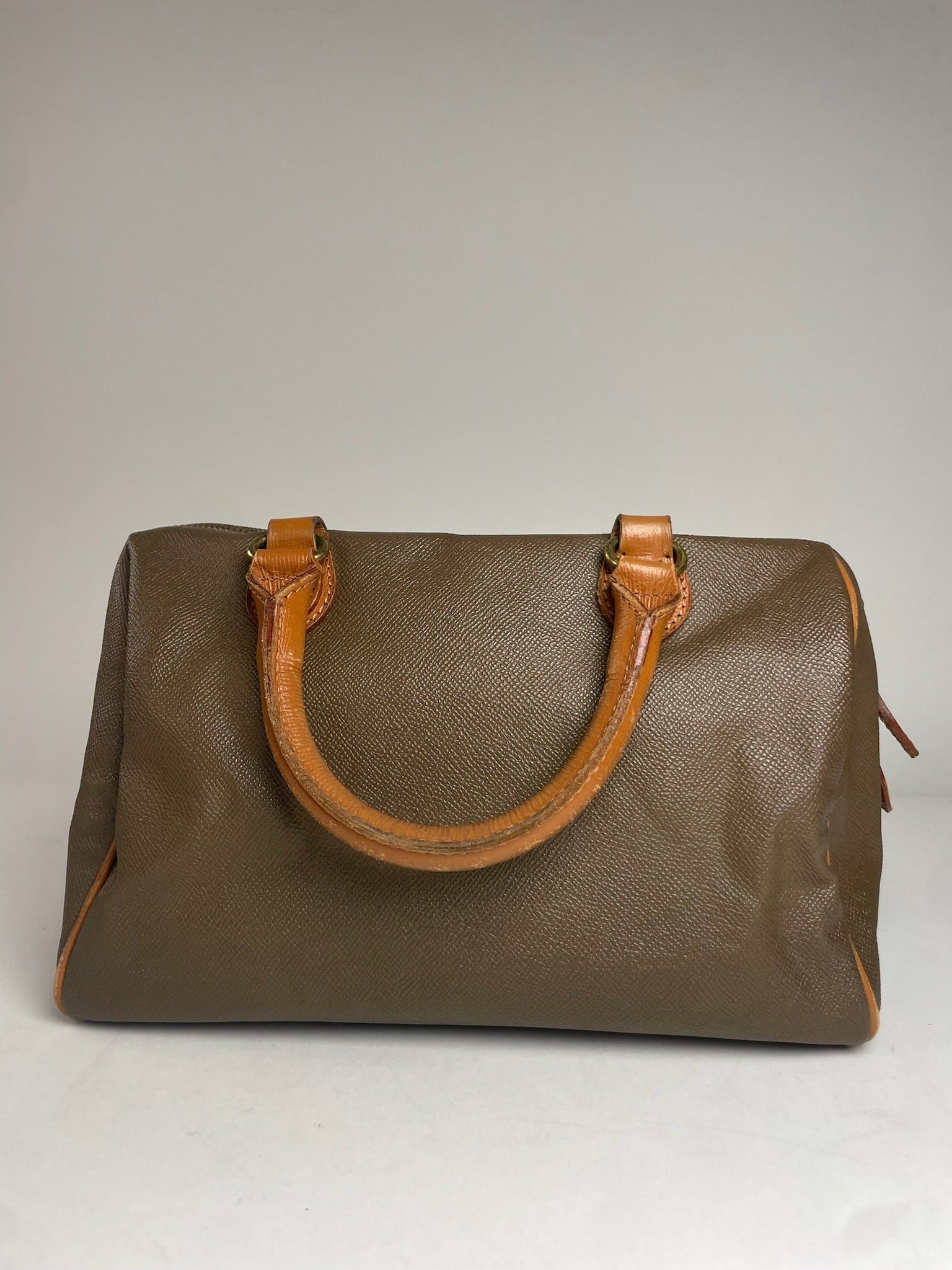 Courreges Vintage Leather Handbag Brown Size ONE SIZE - 2 Thumbnail