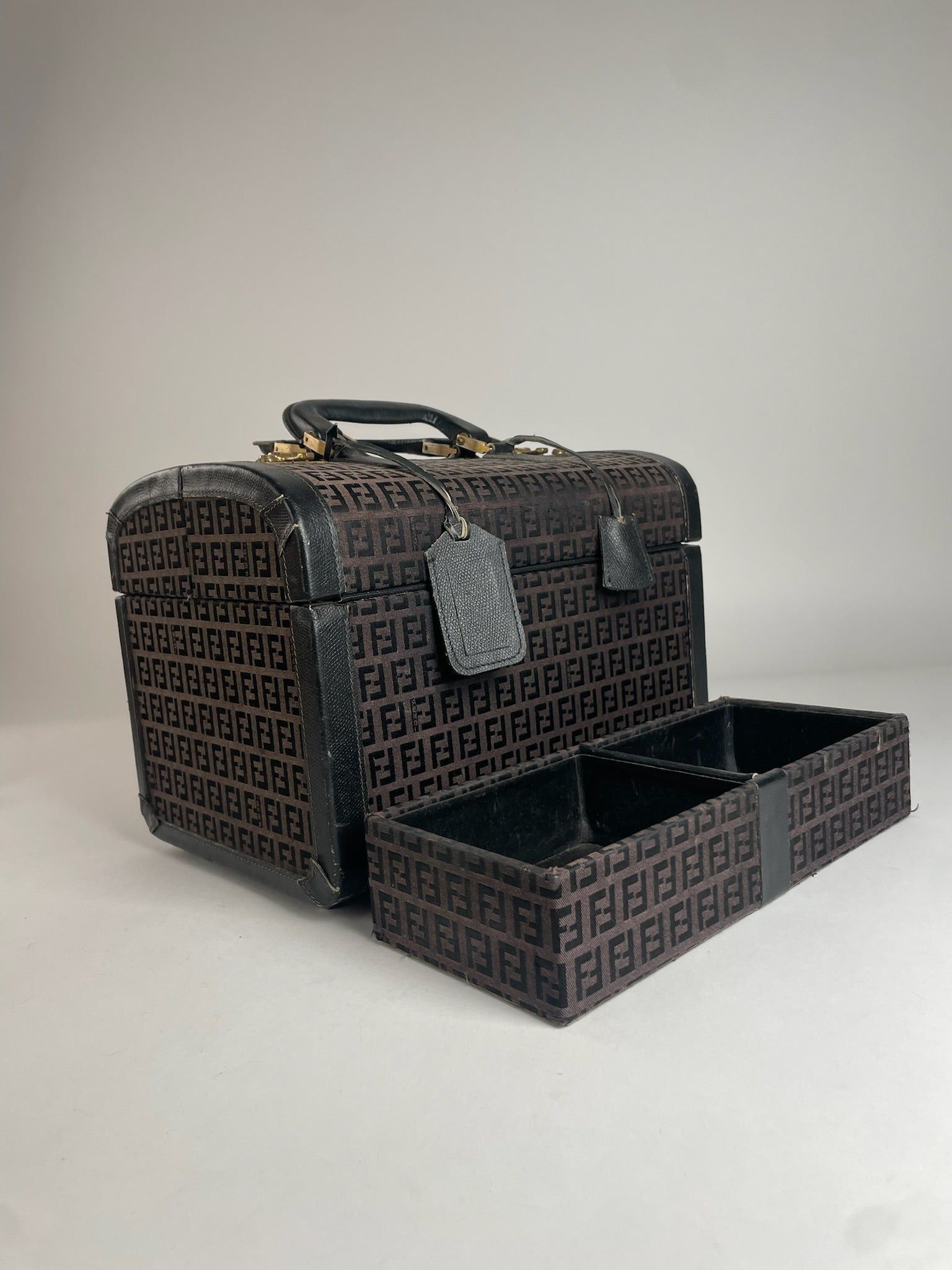 Fendi Vintage Roma Travel Case FF Monogram Brown Size ONE SIZE - 3 Thumbnail