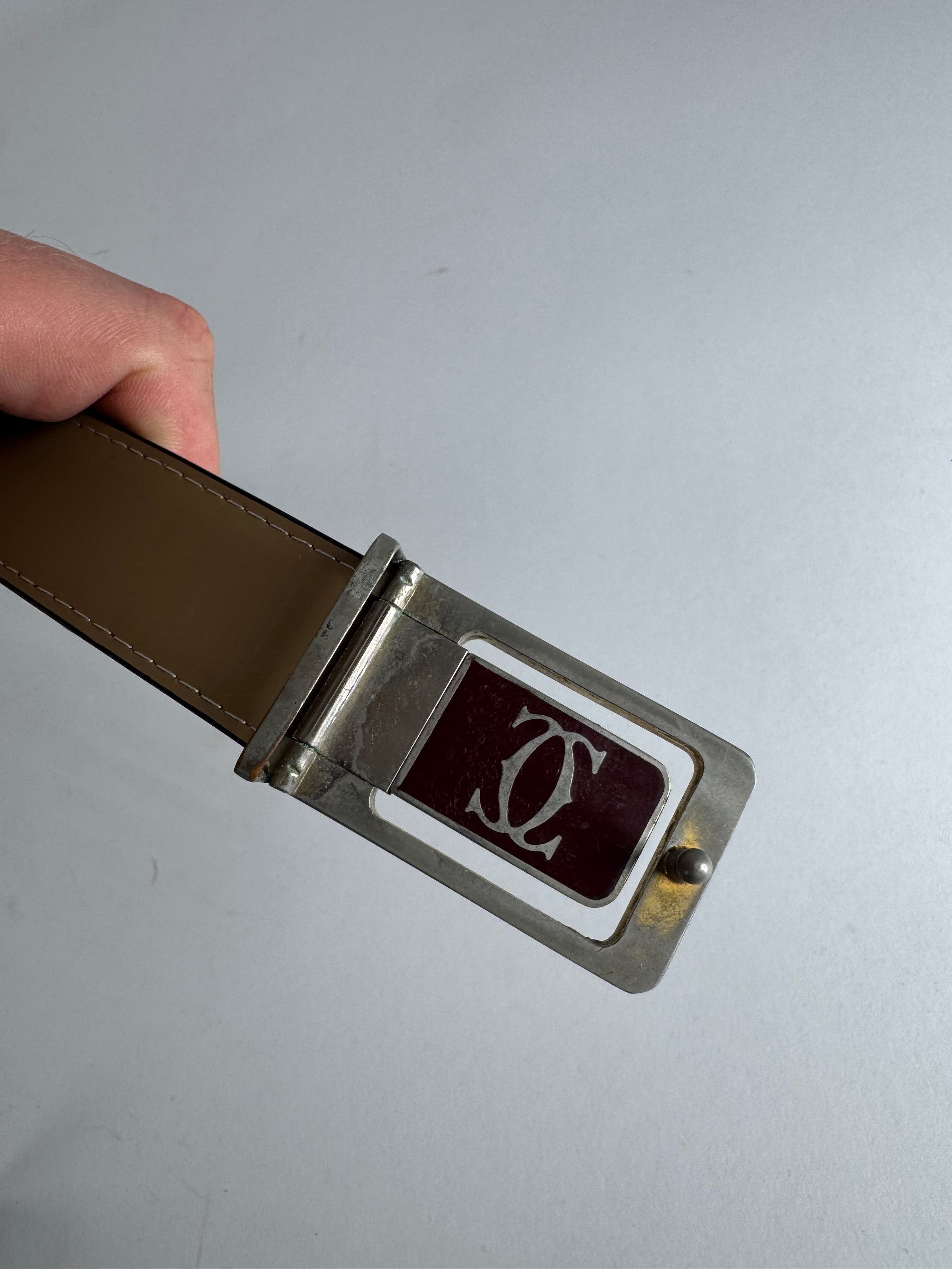 Cartier Vintage Leather Belt Black Size ONE SIZE - 4 Thumbnail