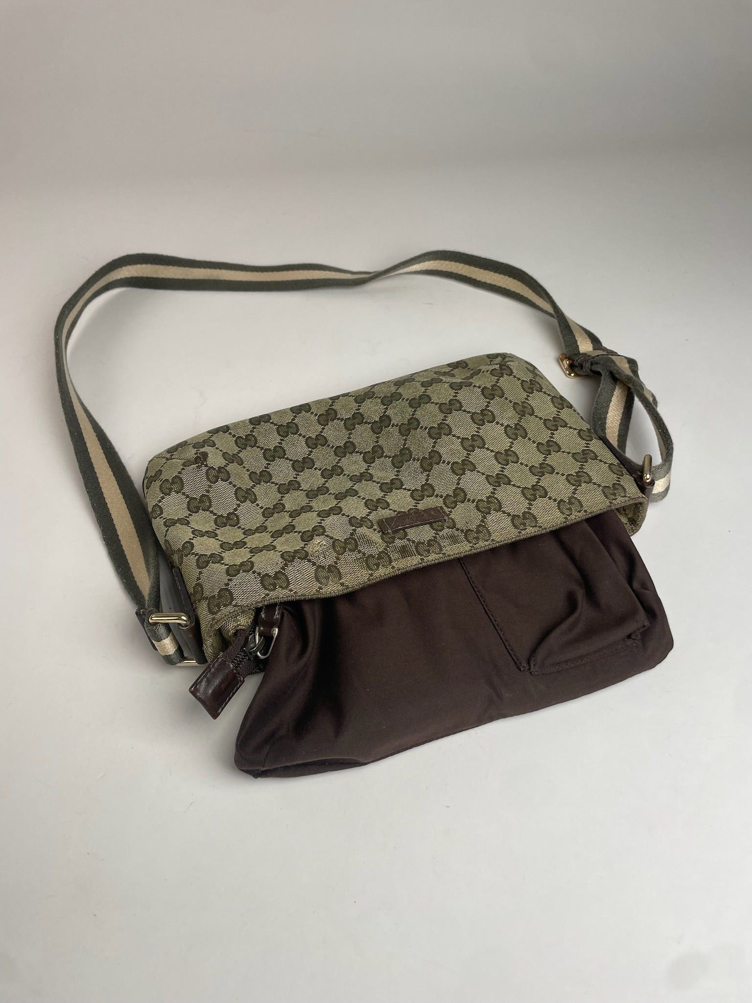 Gucci Vintage Multiway Monogram Bag Beige Brown Size ONE SIZE - 3 Thumbnail