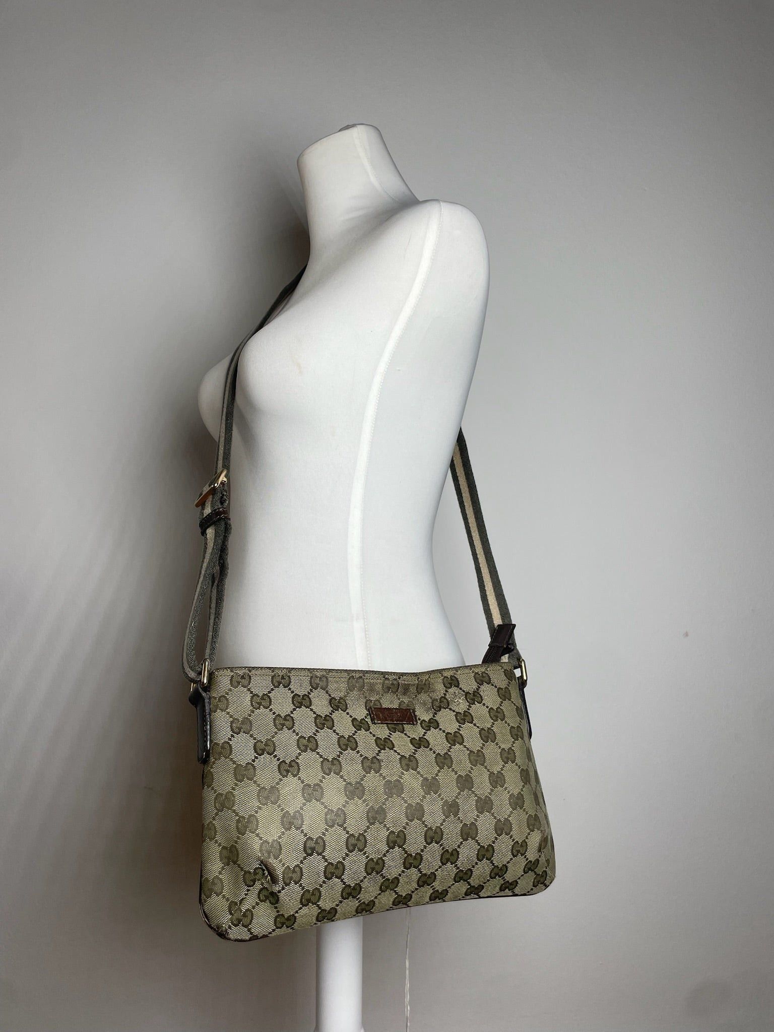 Gucci Vintage Multiway Monogram Bag Beige Brown Size ONE SIZE - 7 Thumbnail