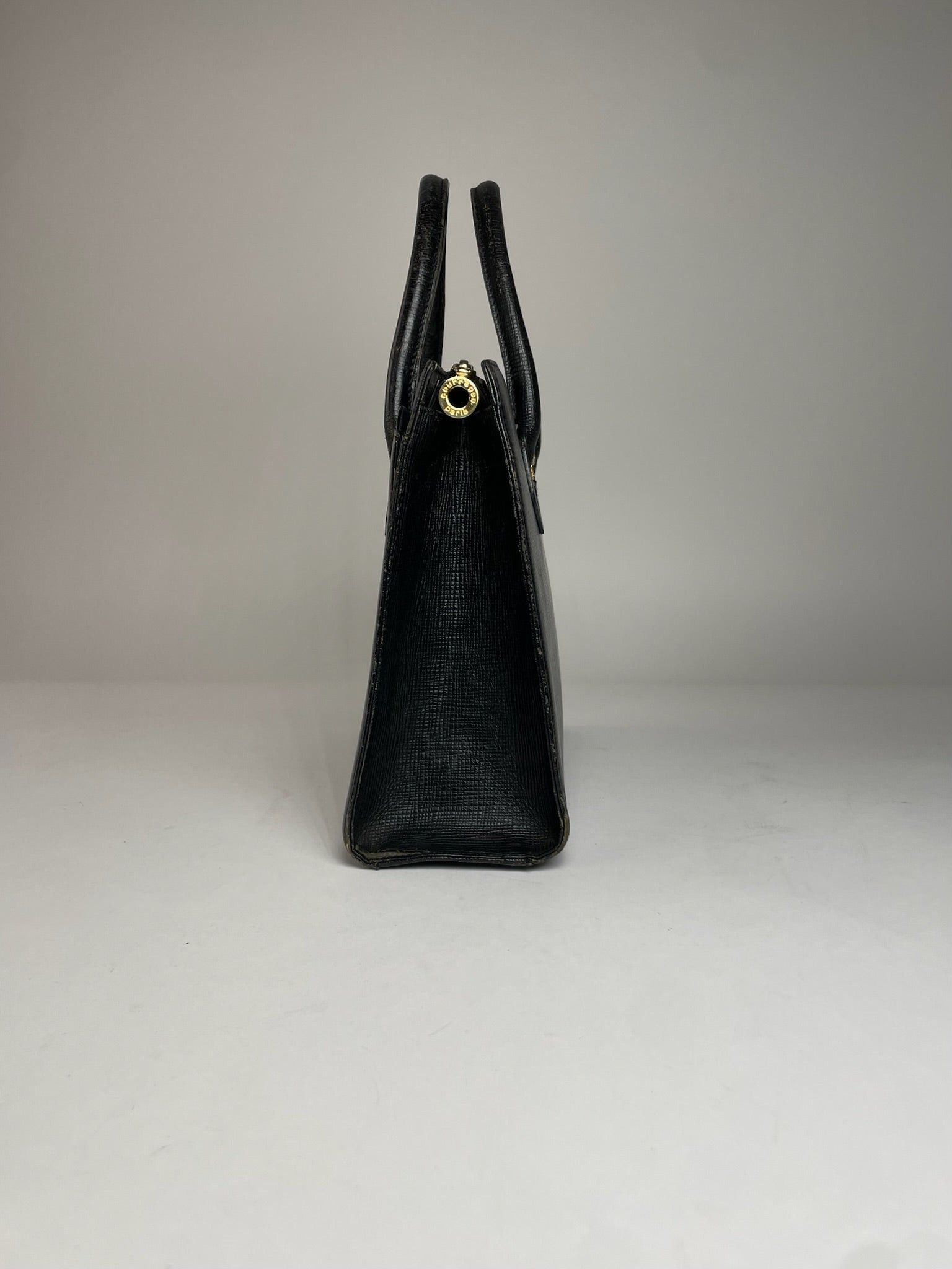 Courreges Vintage Leather Handbag Black Size ONE SIZE - 9 Thumbnail