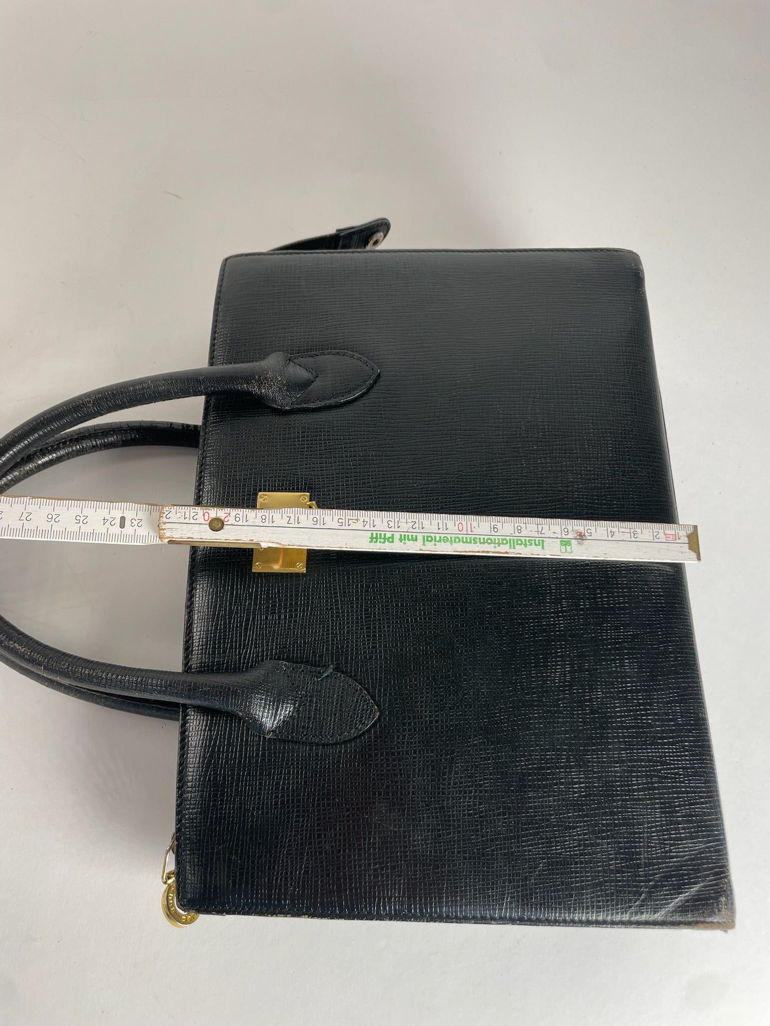 Courreges Vintage Leather Handbag Black Size ONE SIZE - 13 Thumbnail