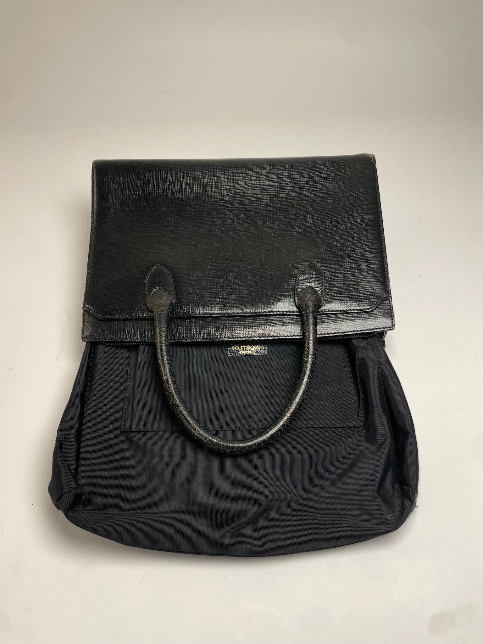 Courreges Vintage Leather Handbag Black Size ONE SIZE - 6 Thumbnail