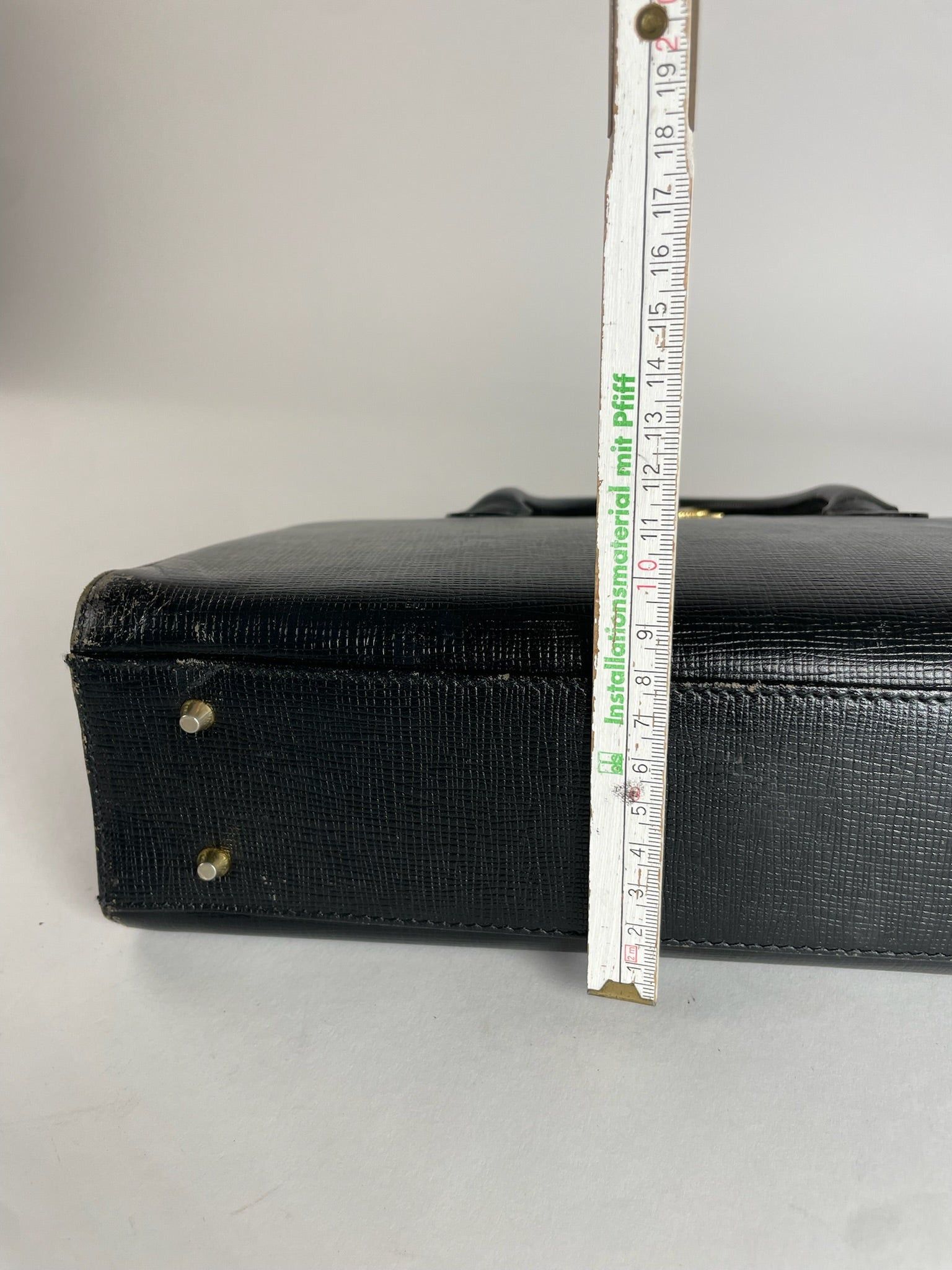 Courreges Vintage Leather Handbag Black Size ONE SIZE - 12 Thumbnail