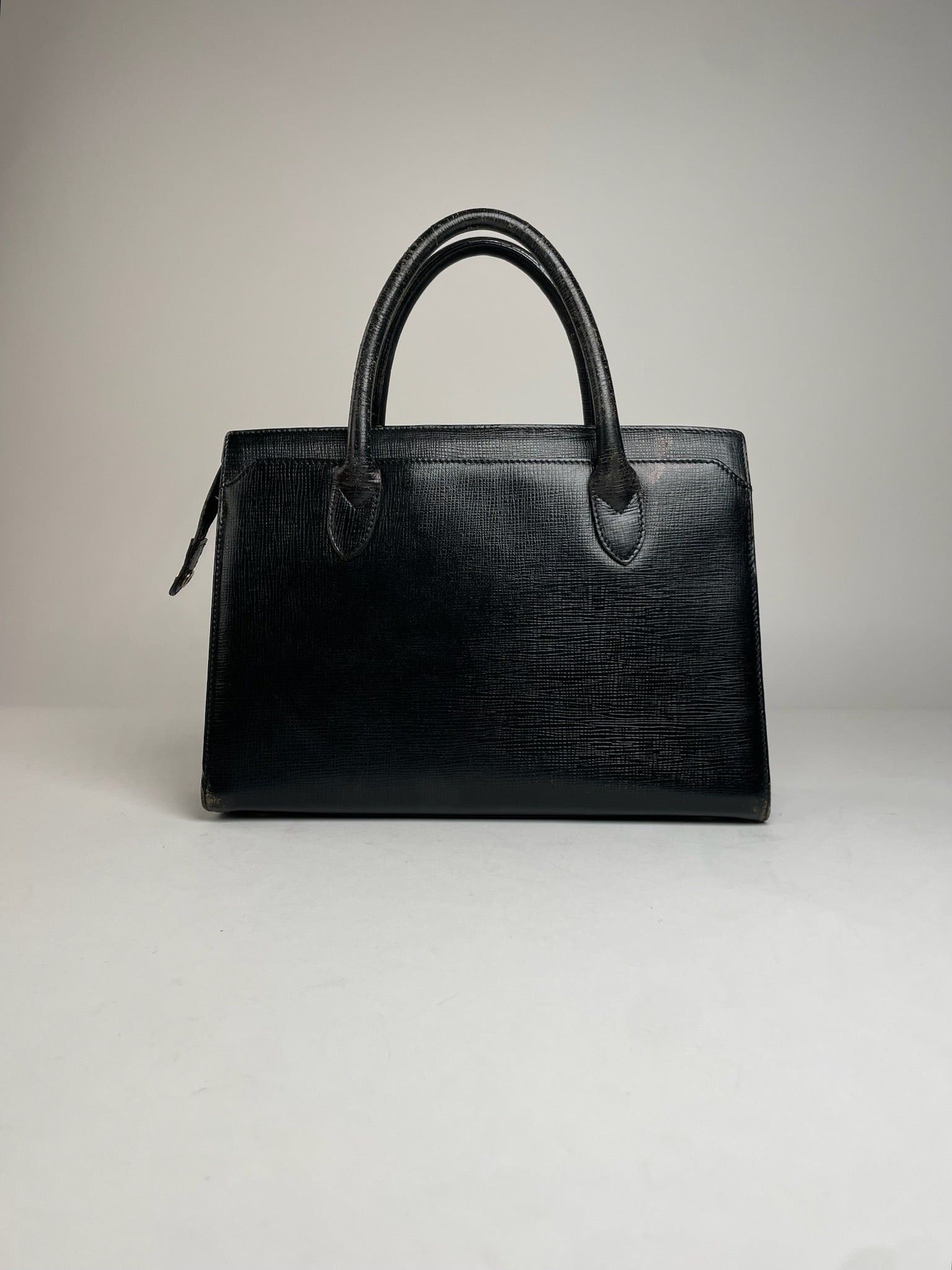 Courreges Vintage Leather Handbag Black Size ONE SIZE - 10 Thumbnail