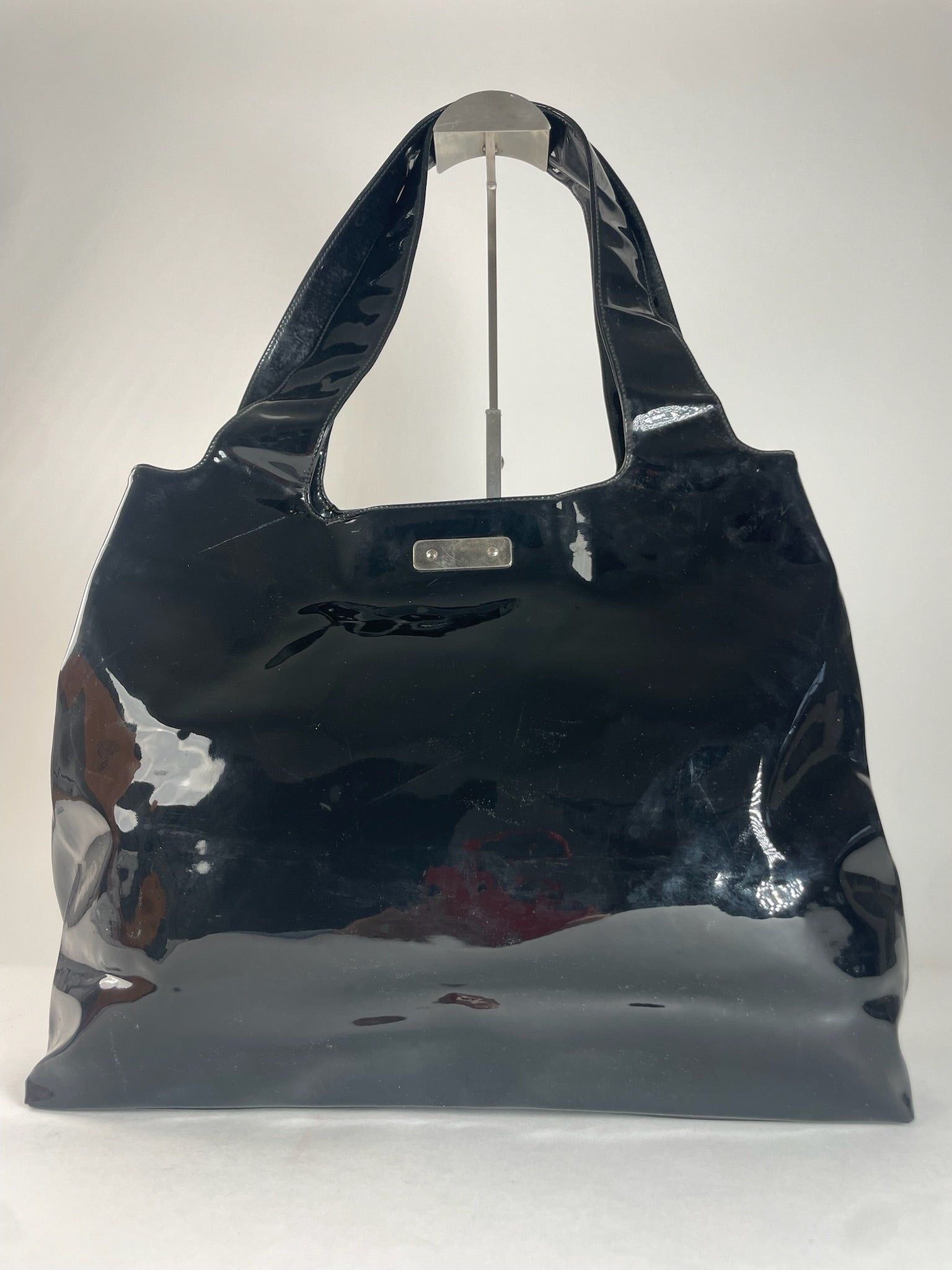Salvatore Ferragamo Vintage Patent Leather Handbag Black Size ONE SIZE - 2 Thumbnail