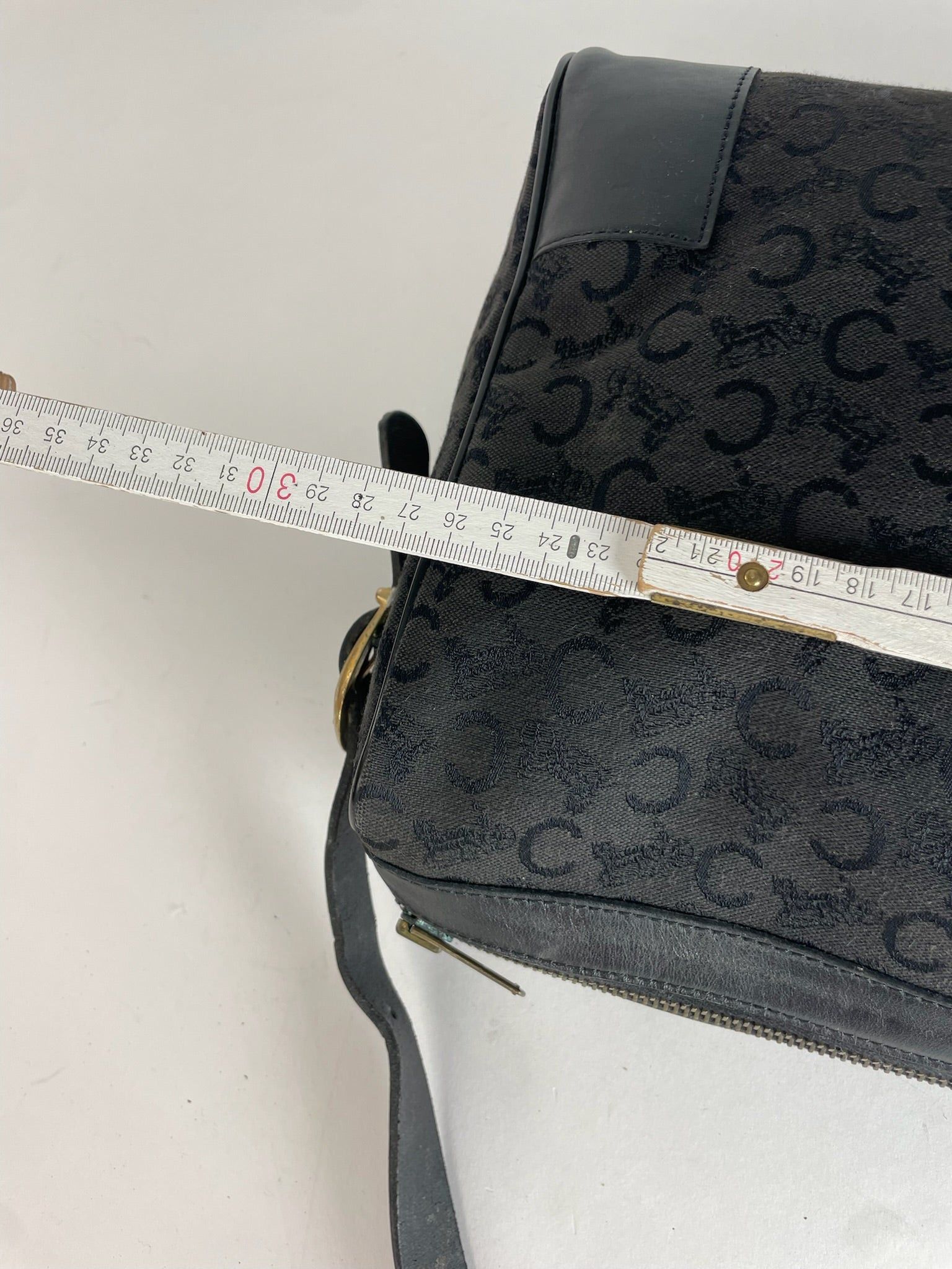 Celine Vintage Macadam Monogram Leather Bag Black Size ONE SIZE - 12 Thumbnail