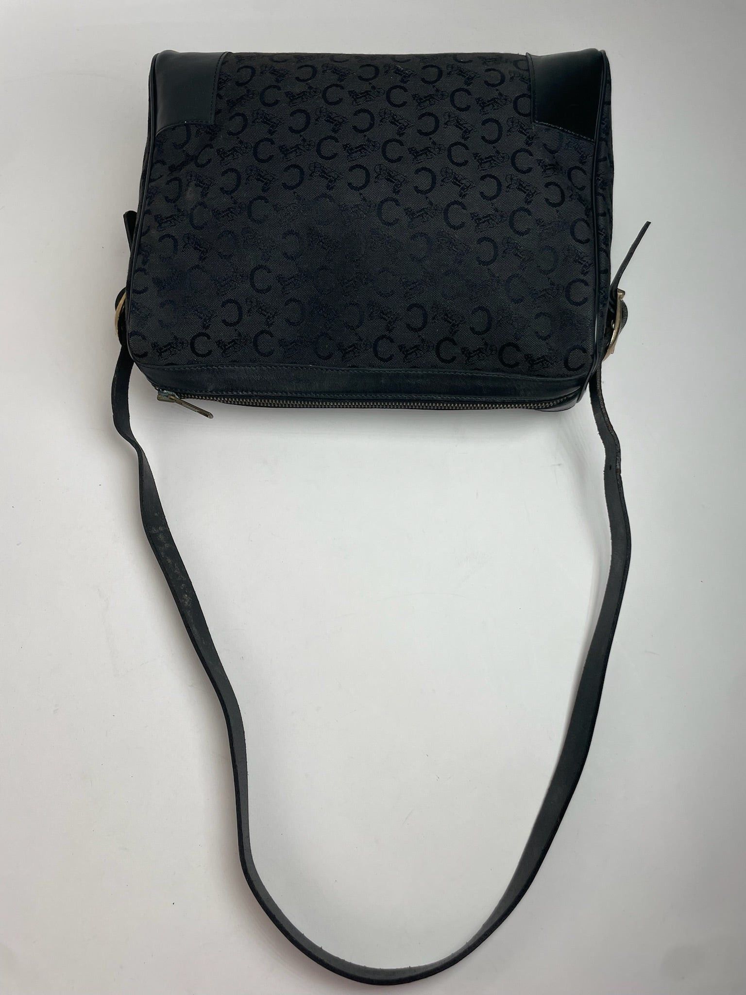 Celine Vintage Macadam Monogram Leather Bag Black Size ONE SIZE - 5 Thumbnail