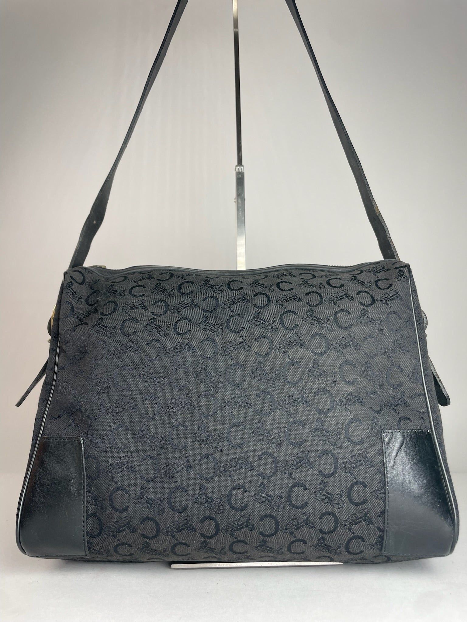 Celine Vintage Macadam Monogram Leather Bag Black Size ONE SIZE - 7 Thumbnail