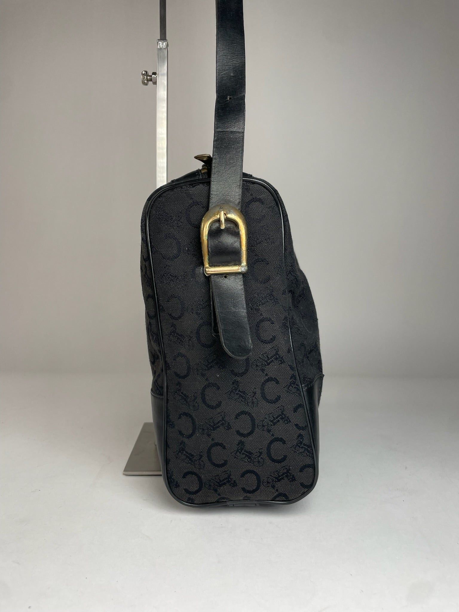 Celine Vintage Macadam Monogram Leather Bag Black Size ONE SIZE - 8 Thumbnail