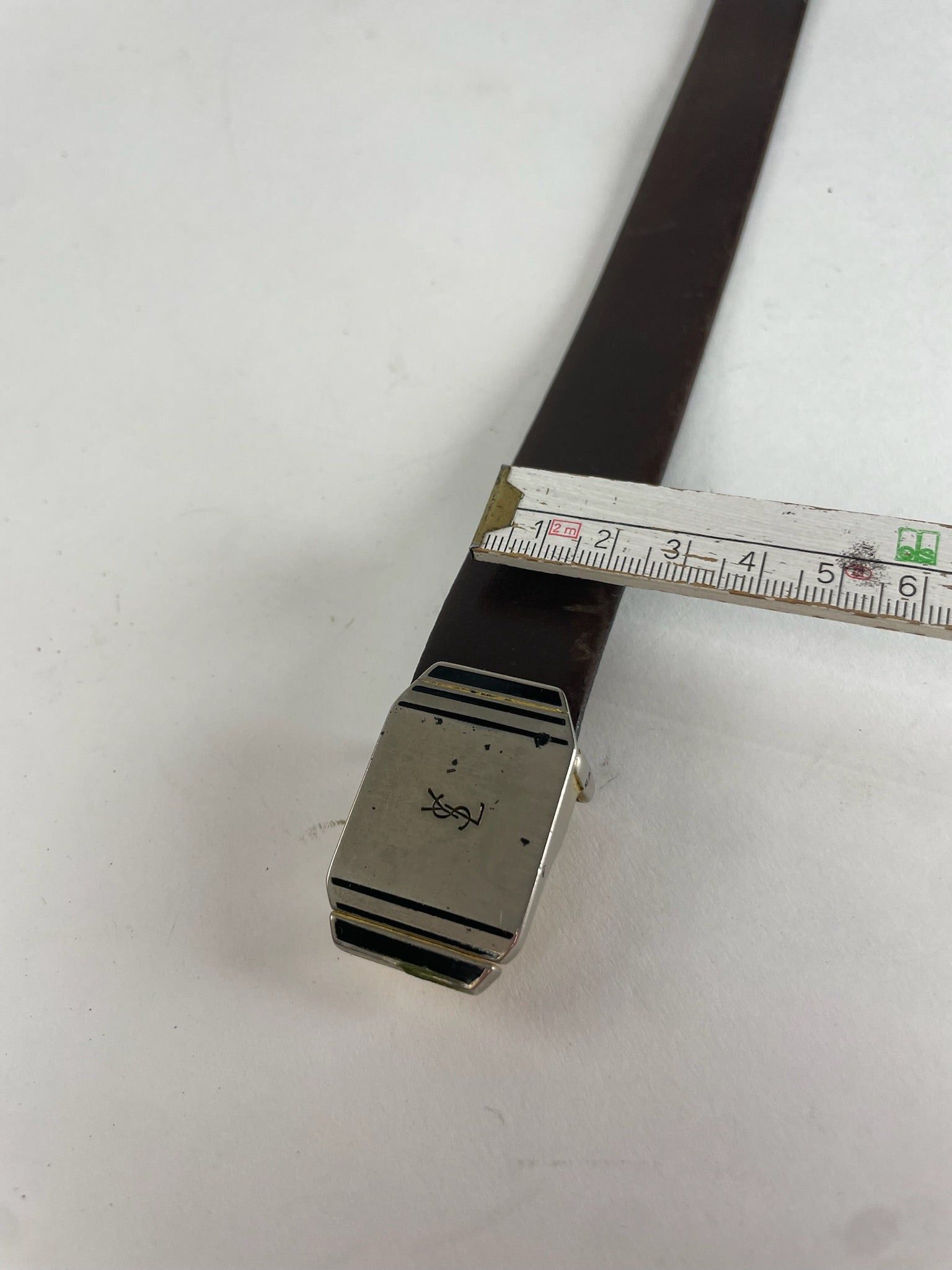 Other Vintage Yves Saint Laurent Leather Belt Brown Size ONE SIZE - 3 Thumbnail