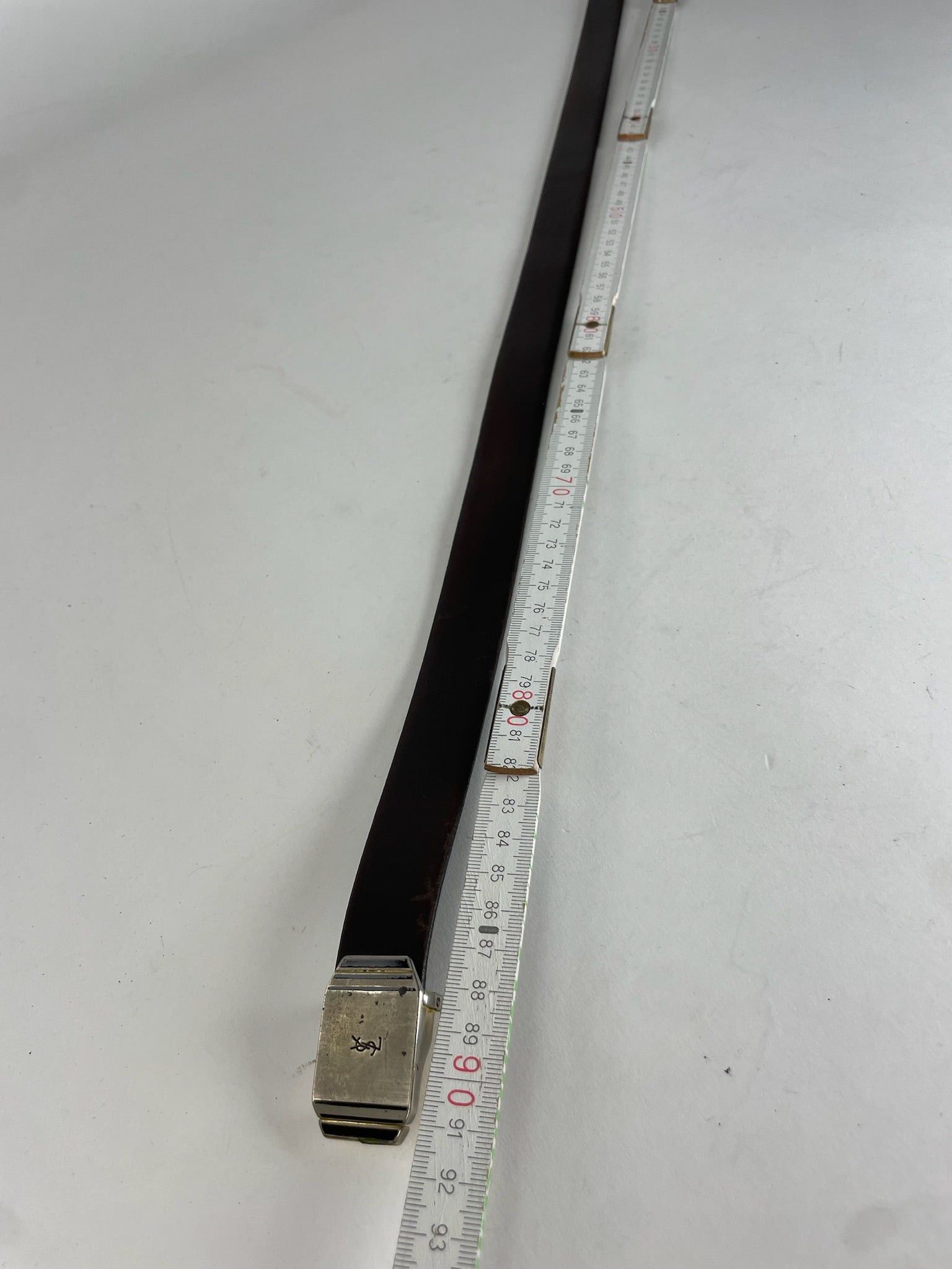 Other Vintage Yves Saint Laurent Leather Belt Brown Size ONE SIZE - 5 Thumbnail