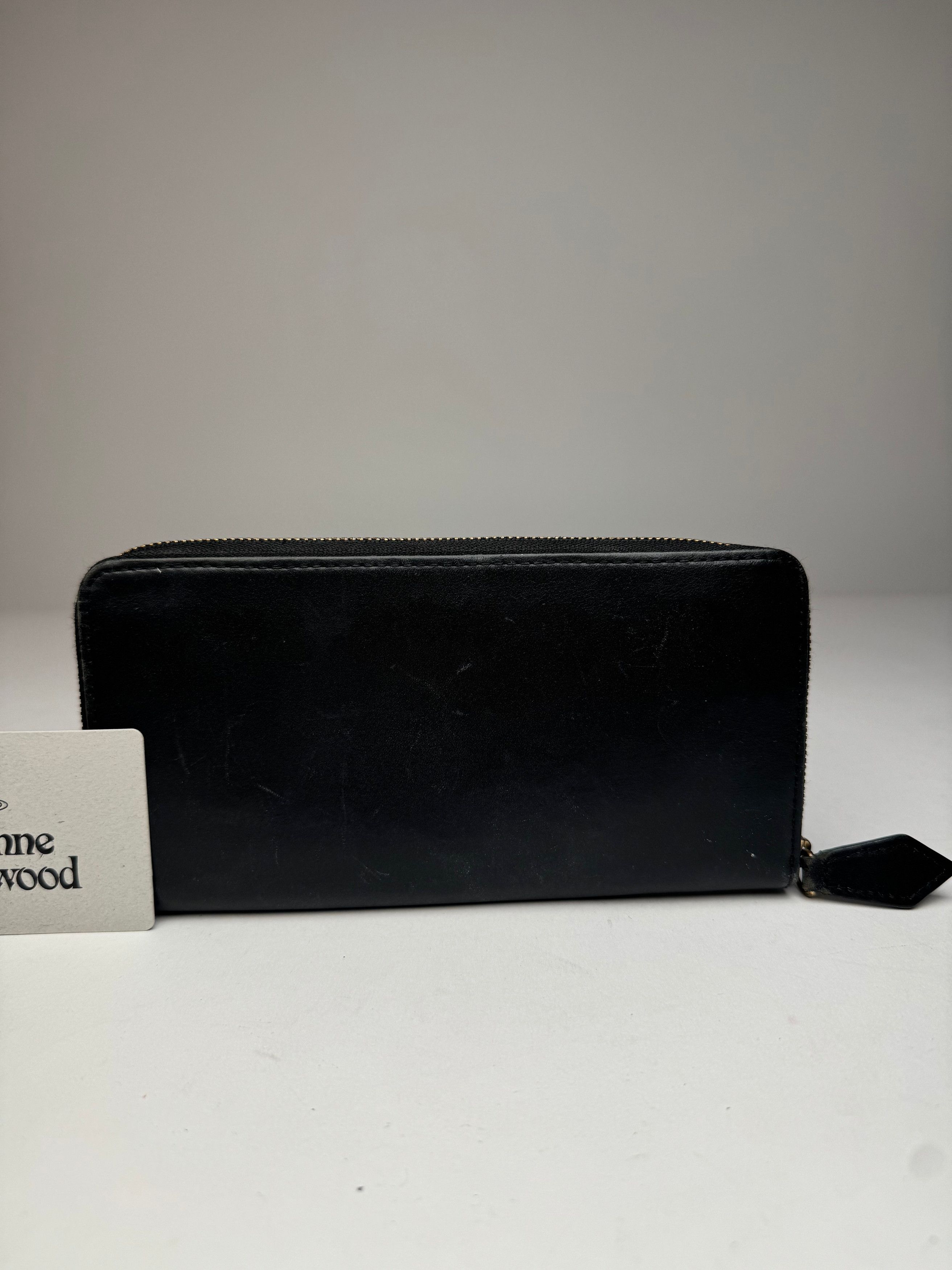 Vivienne Westwood Vintage Leather Zippy Wallet Black Size ONE SIZE - 11 Thumbnail