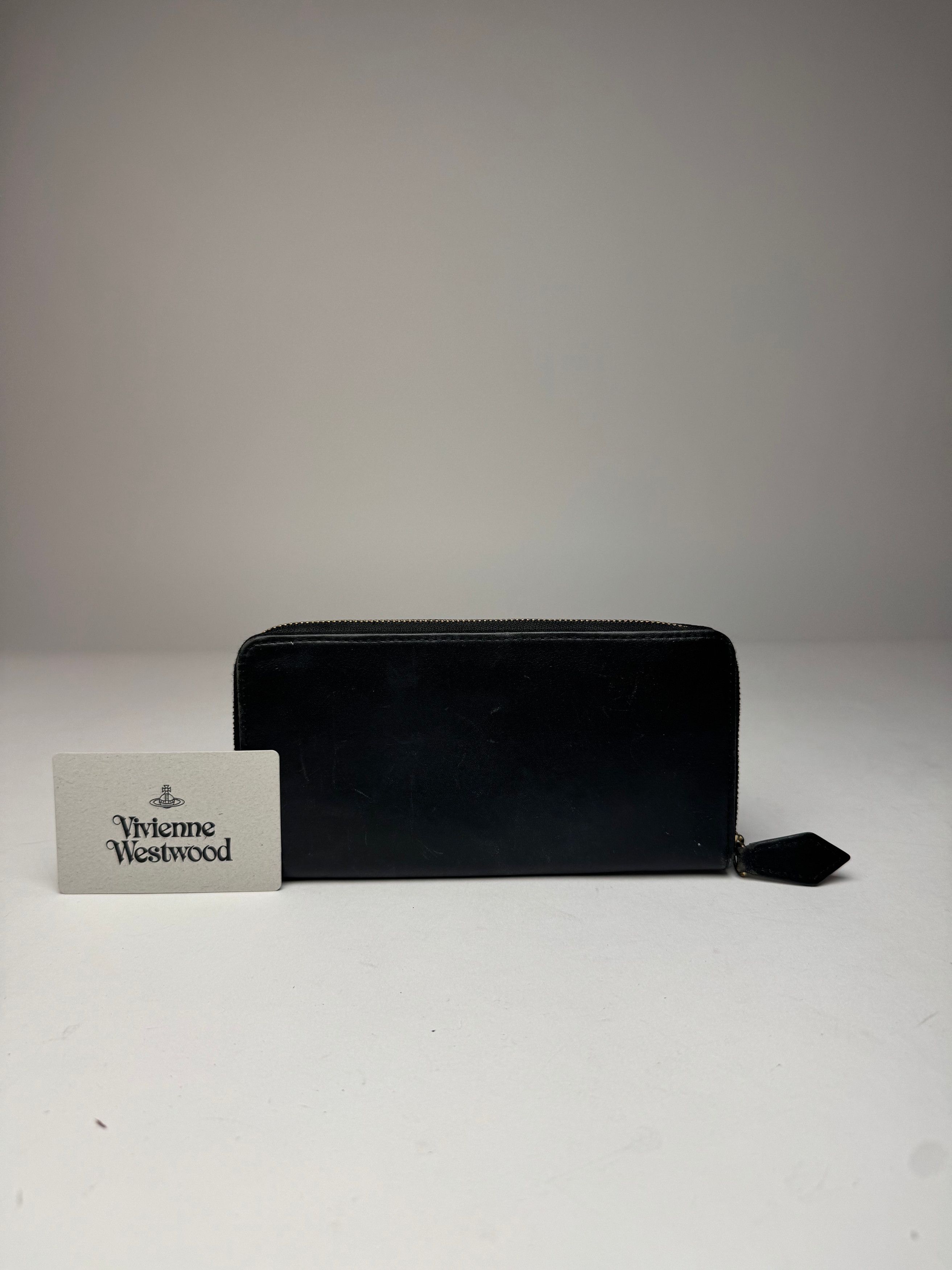 Vivienne Westwood Vintage Leather Zippy Wallet Black Size ONE SIZE - 2 Thumbnail