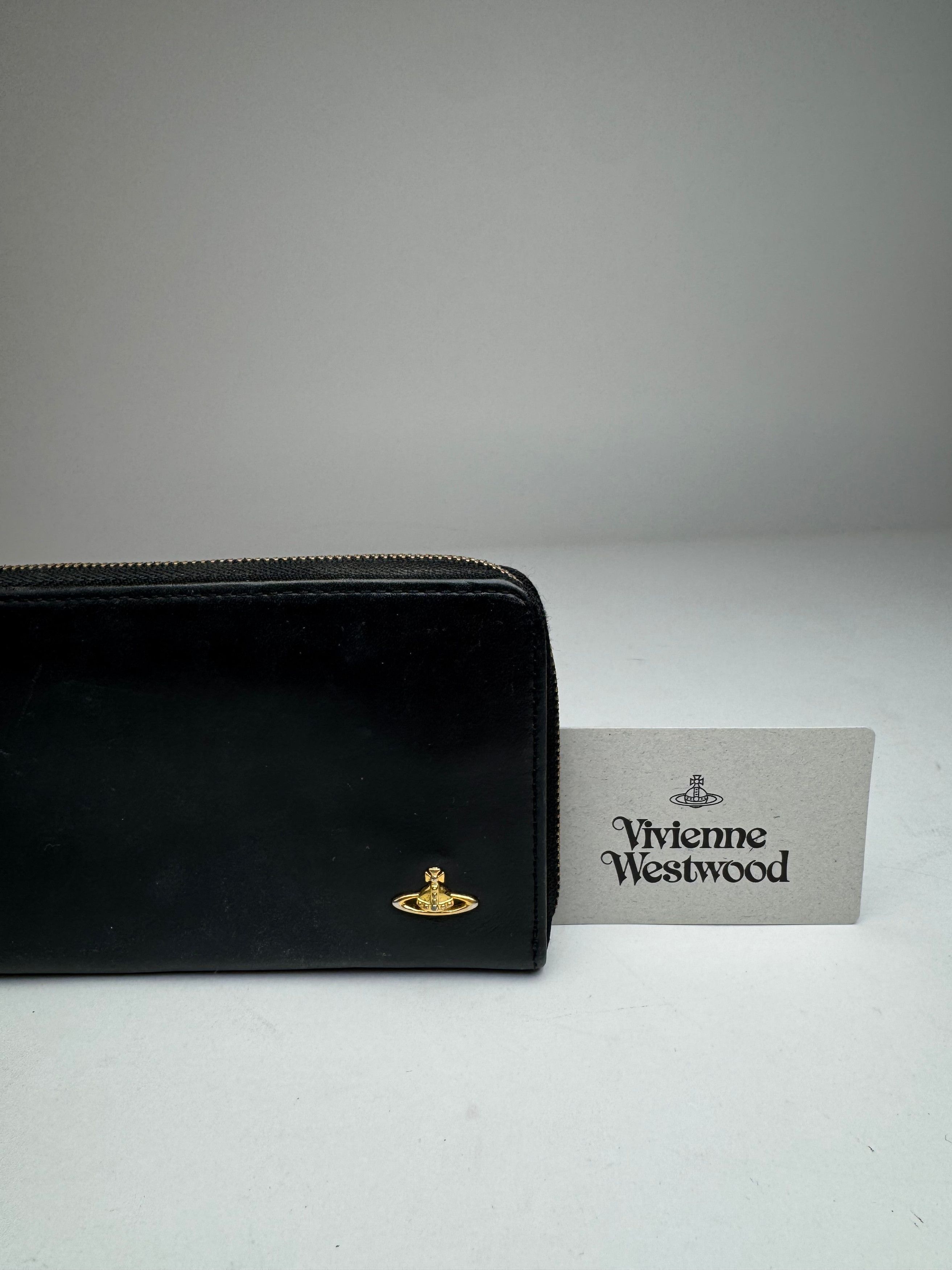 Vivienne Westwood Vintage Leather Zippy Wallet Black Size ONE SIZE - 3 Thumbnail
