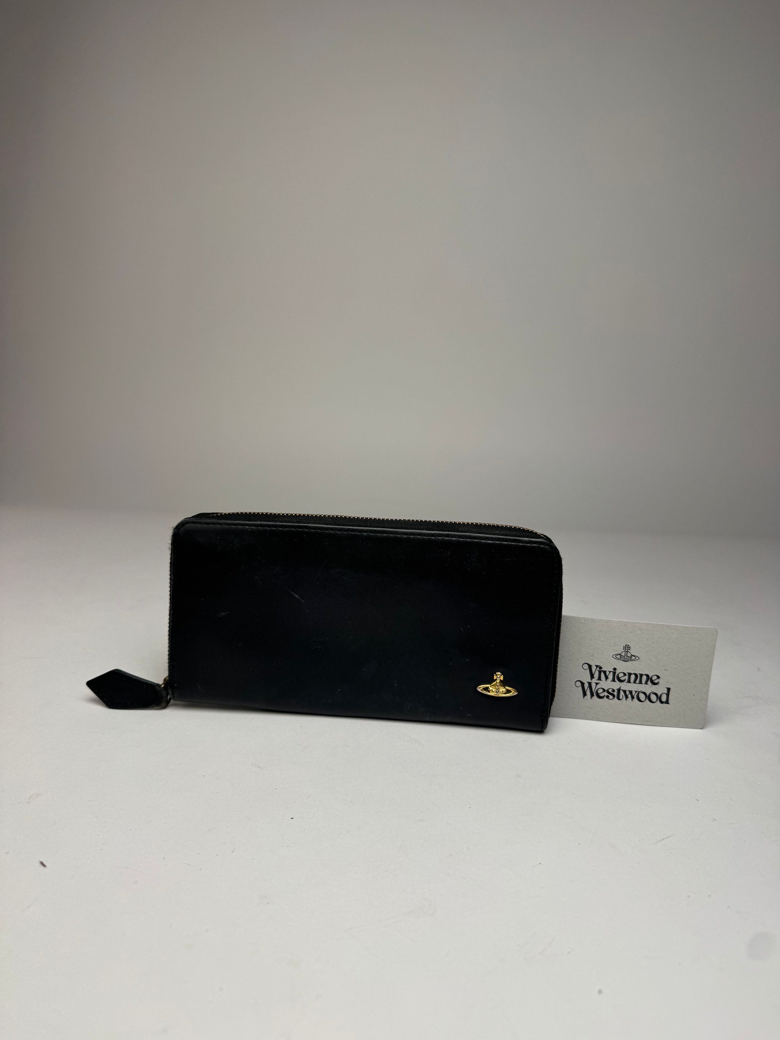 Vivienne Westwood Vintage Leather Zippy Wallet Black Size ONE SIZE - 7 Thumbnail