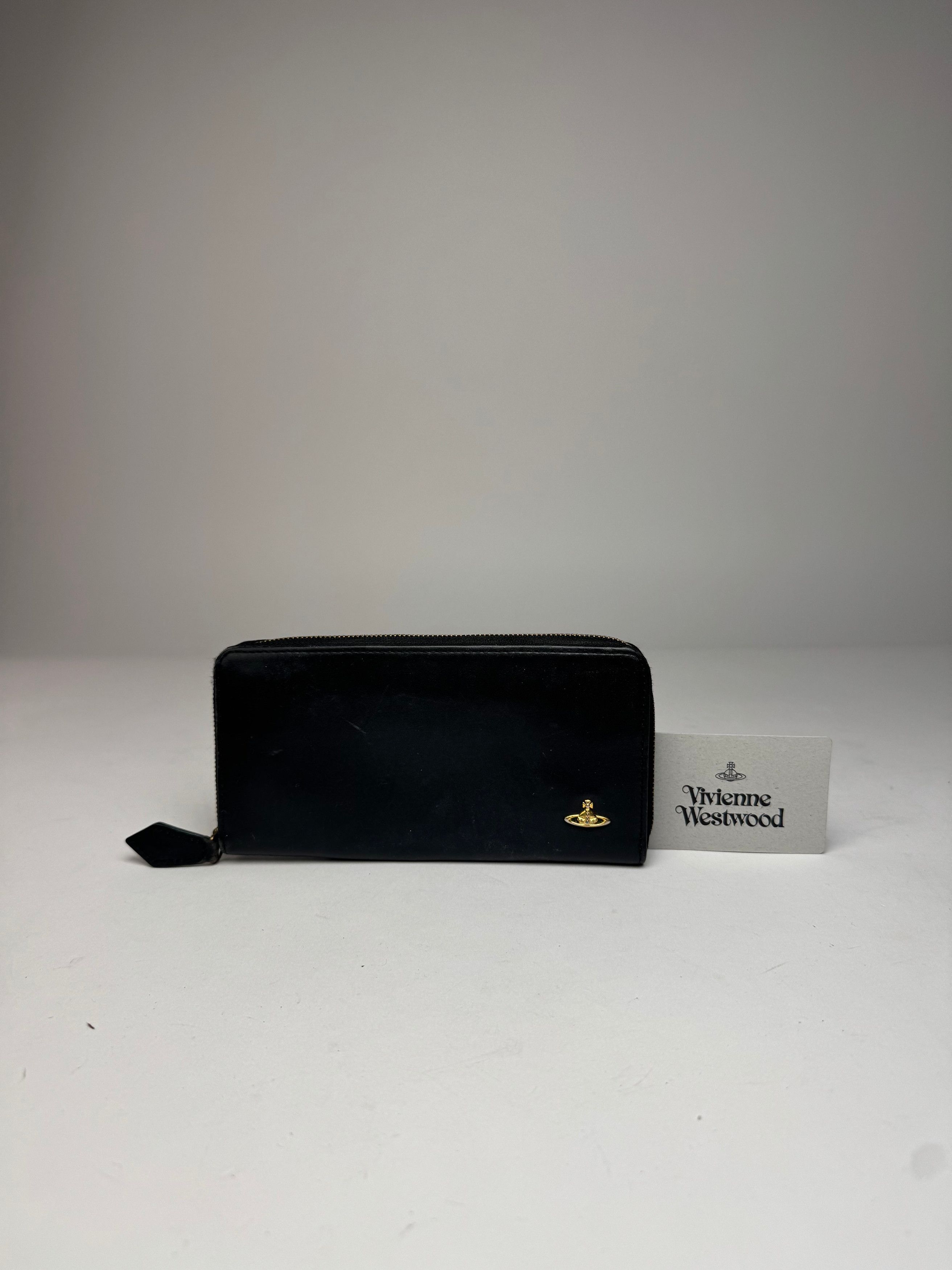 Vivienne Westwood Vintage Leather Zippy Wallet Black Size ONE SIZE - 10 Thumbnail