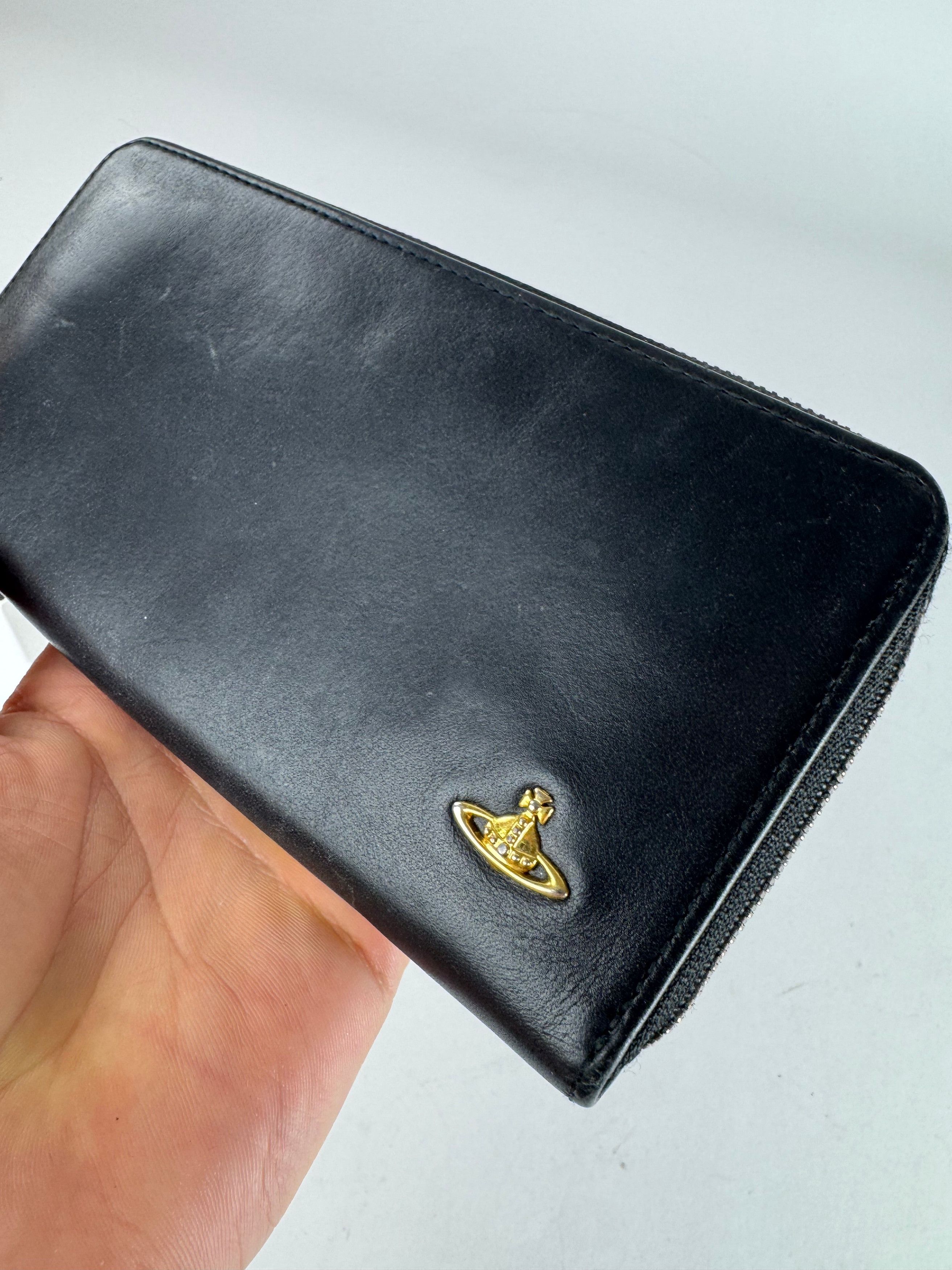 Vivienne Westwood Vintage Leather Zippy Wallet Black Size ONE SIZE - 4 Thumbnail