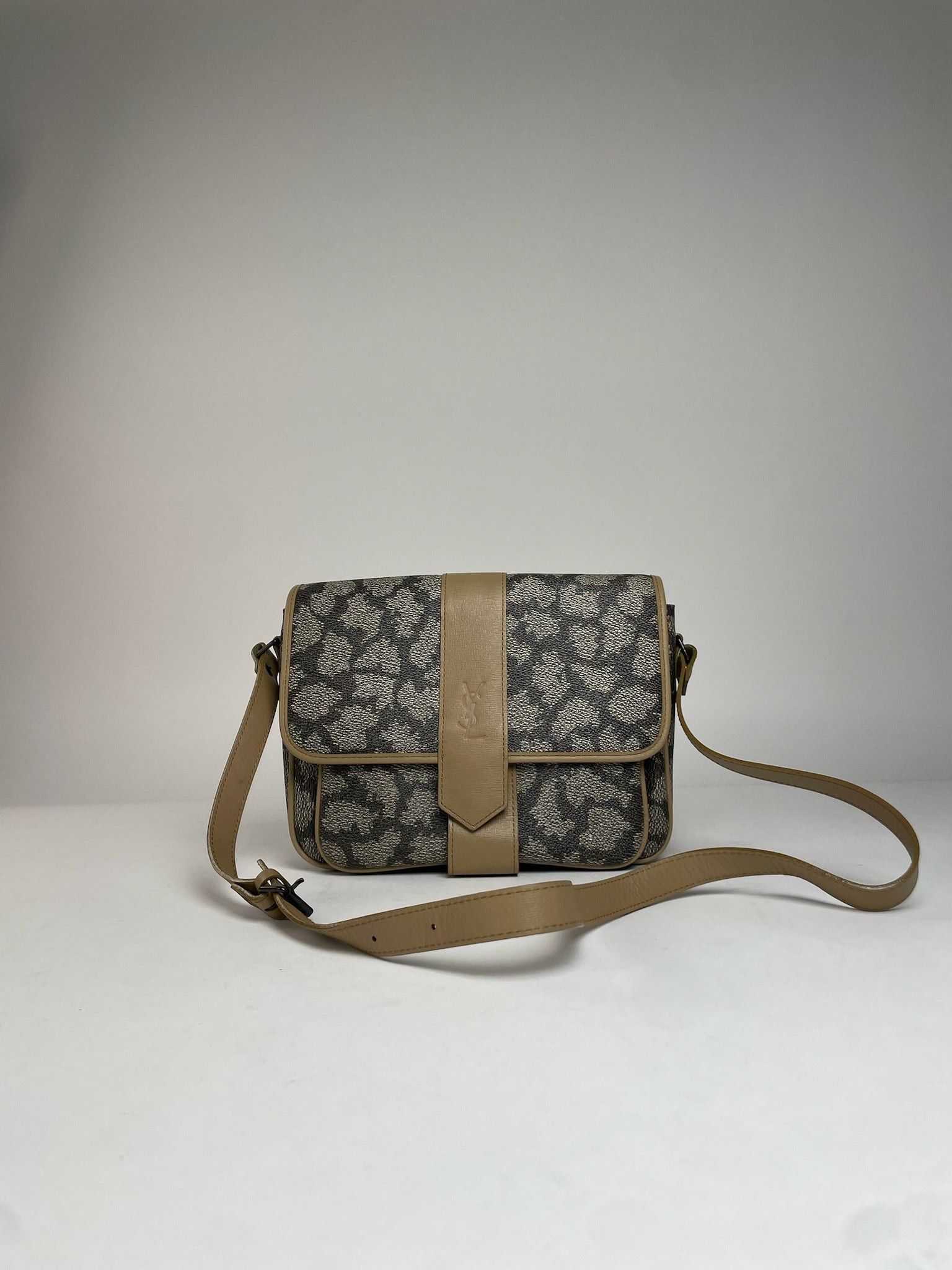 Other Vintage Yves Saint Laurent Stone Emblossed Leather Shoulder Size ONE SIZE - 5 Thumbnail