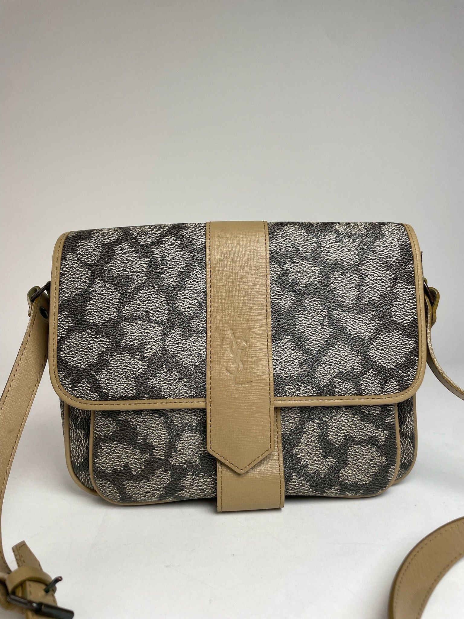 Other Vintage Yves Saint Laurent Stone Emblossed Leather Shoulder Size ONE SIZE - 11 Thumbnail