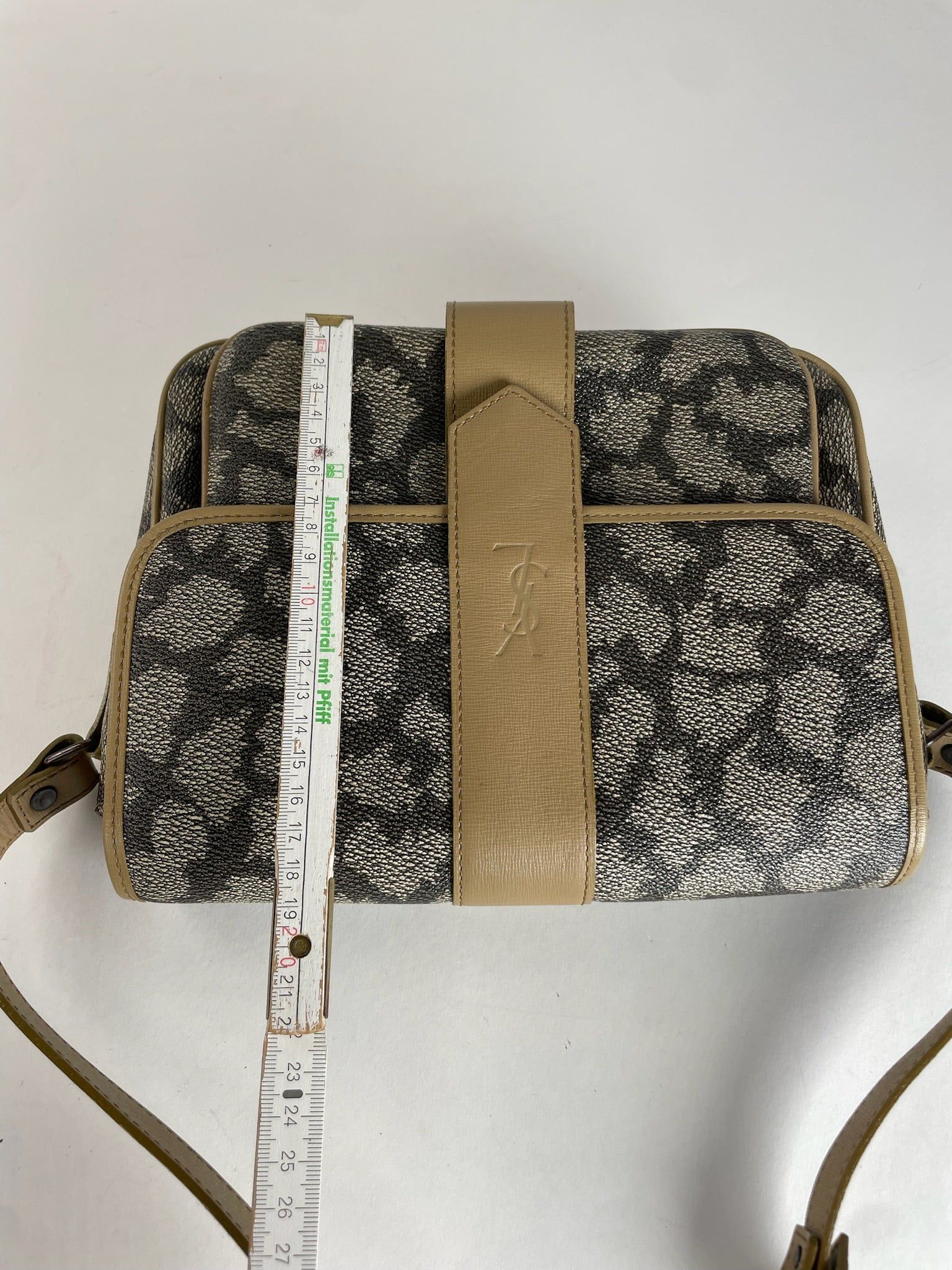 Other Vintage Yves Saint Laurent Stone Emblossed Leather Shoulder Size ONE SIZE - 14 Thumbnail