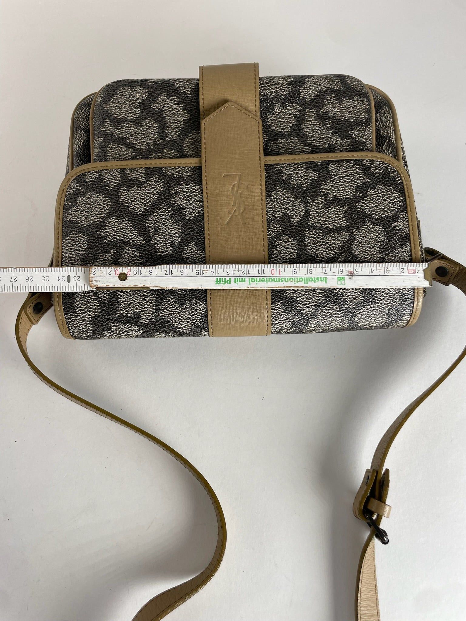 Other Vintage Yves Saint Laurent Stone Emblossed Leather Shoulder Size ONE SIZE - 13 Thumbnail