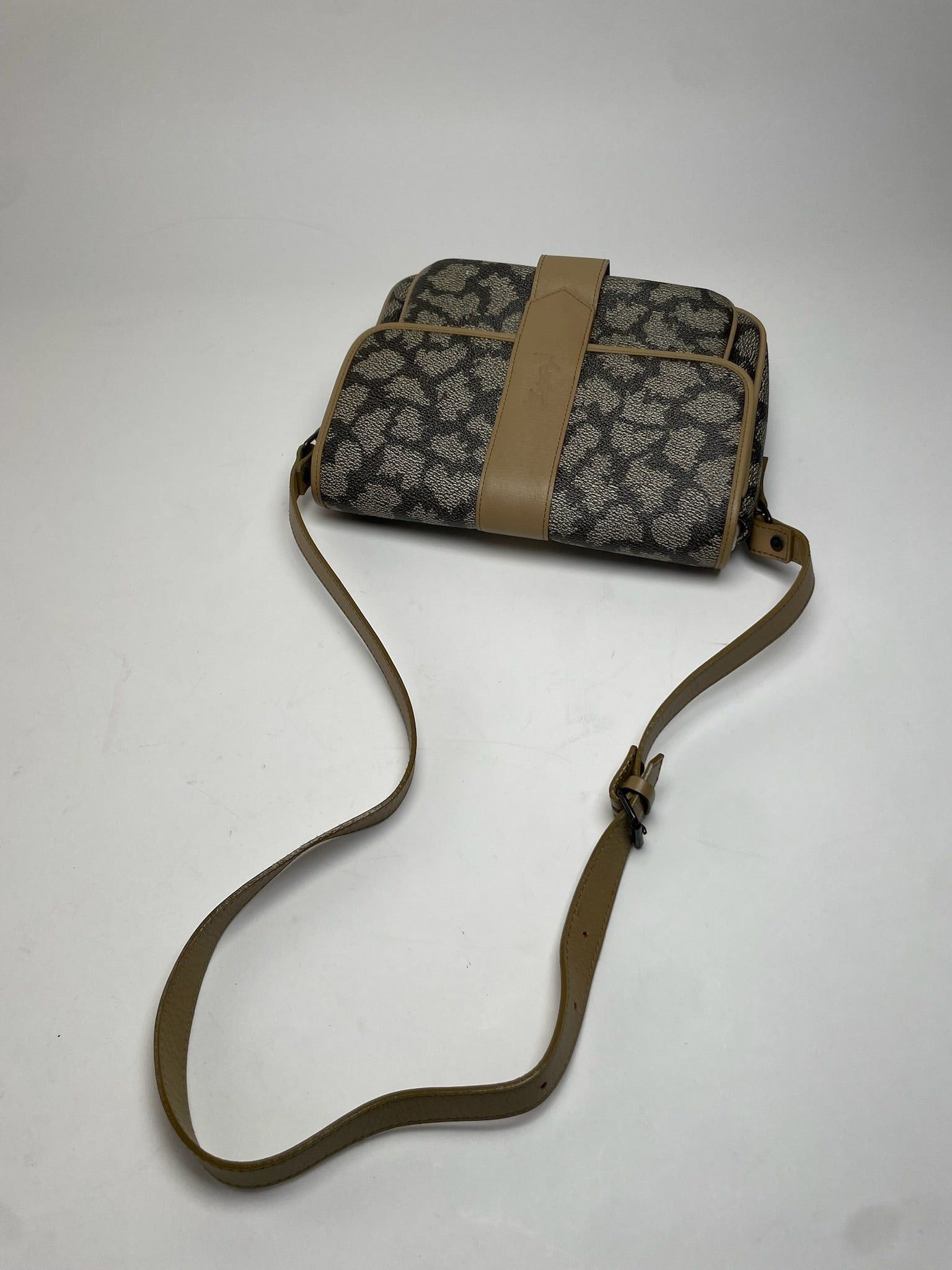 Other Vintage Yves Saint Laurent Stone Emblossed Leather Shoulder Size ONE SIZE - 4 Thumbnail