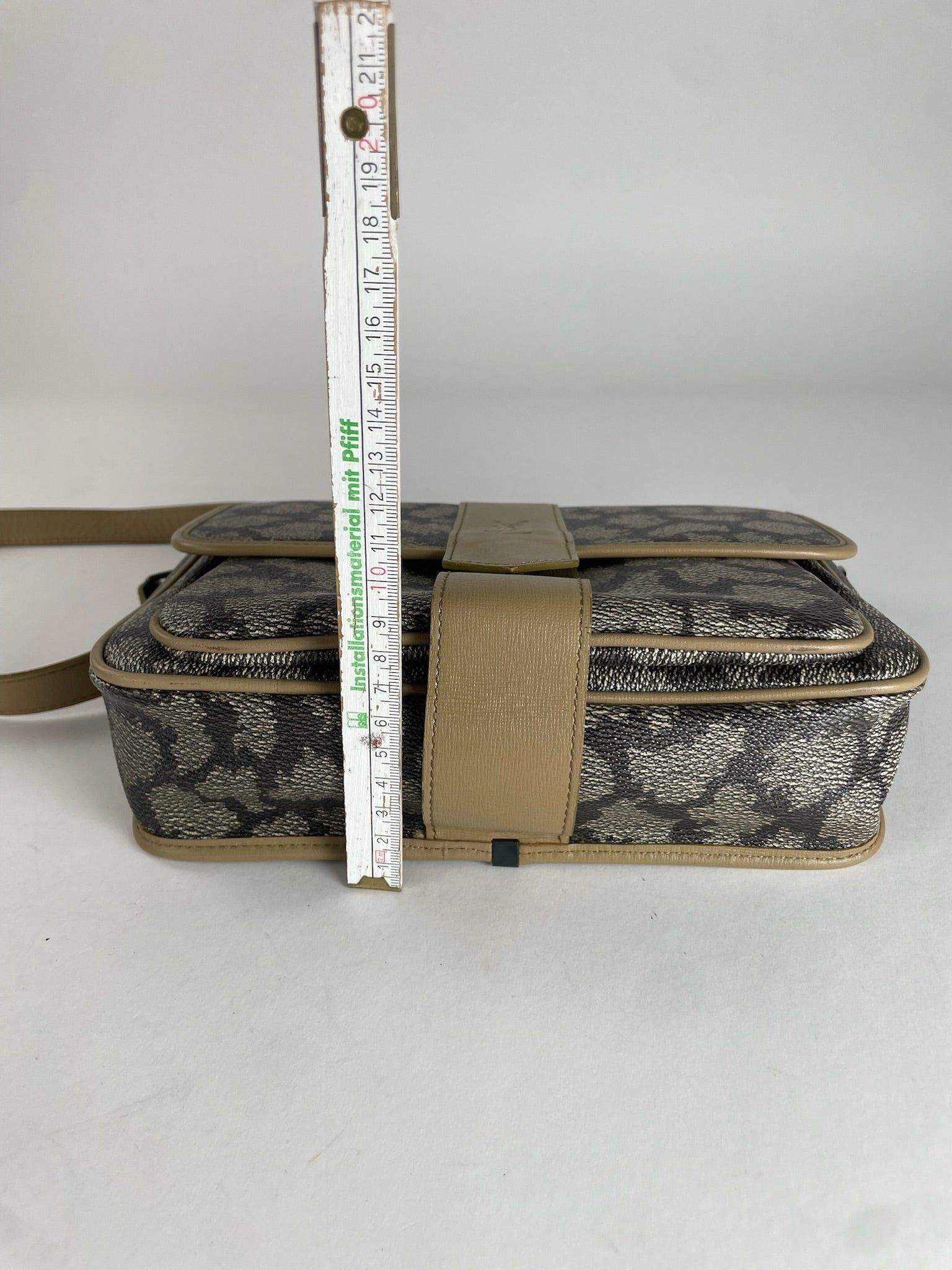 Other Vintage Yves Saint Laurent Stone Emblossed Leather Shoulder Size ONE SIZE - 15 Thumbnail