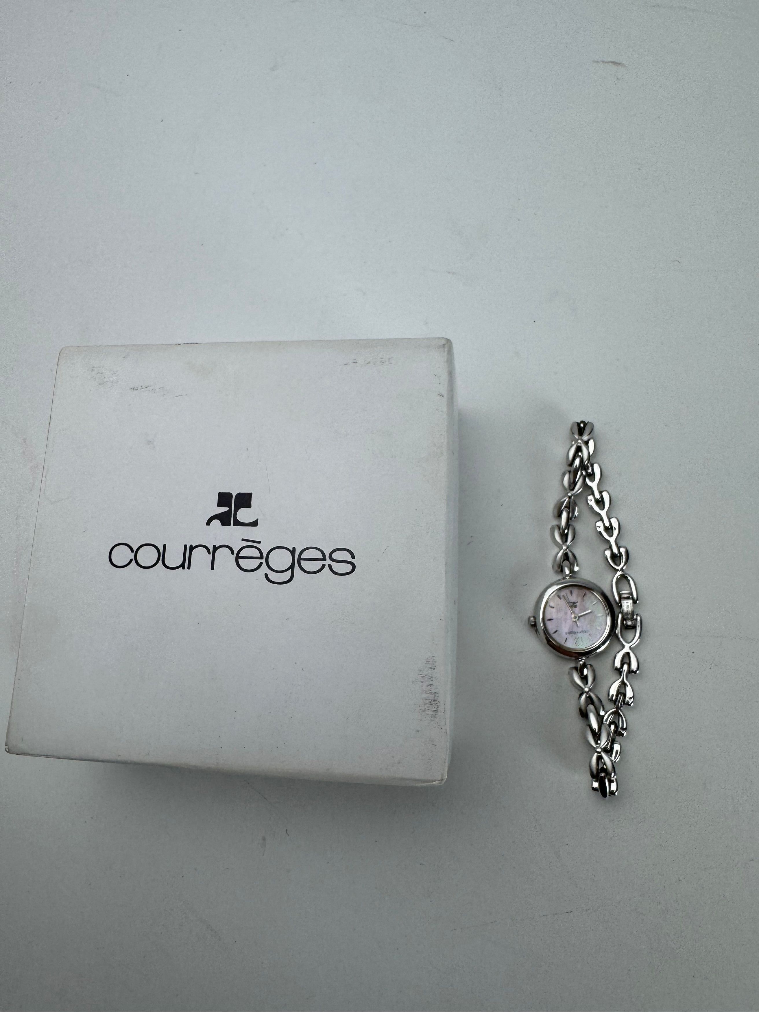 Courreges Vintage Paris Silver Steel Quartz Watch Size ONE SIZE - 7 Thumbnail