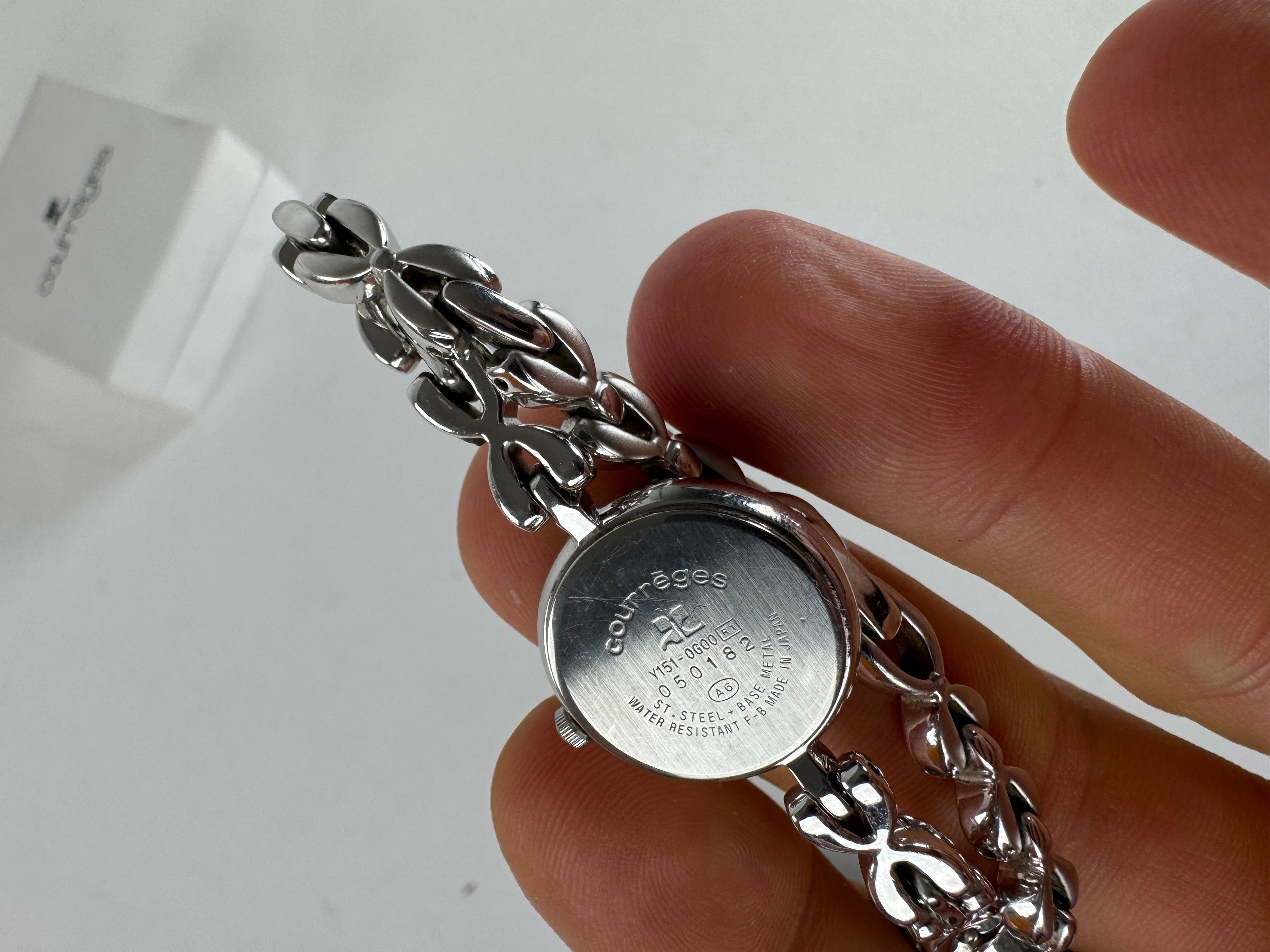 Courreges Vintage Paris Silver Steel Quartz Watch Size ONE SIZE - 4 Thumbnail