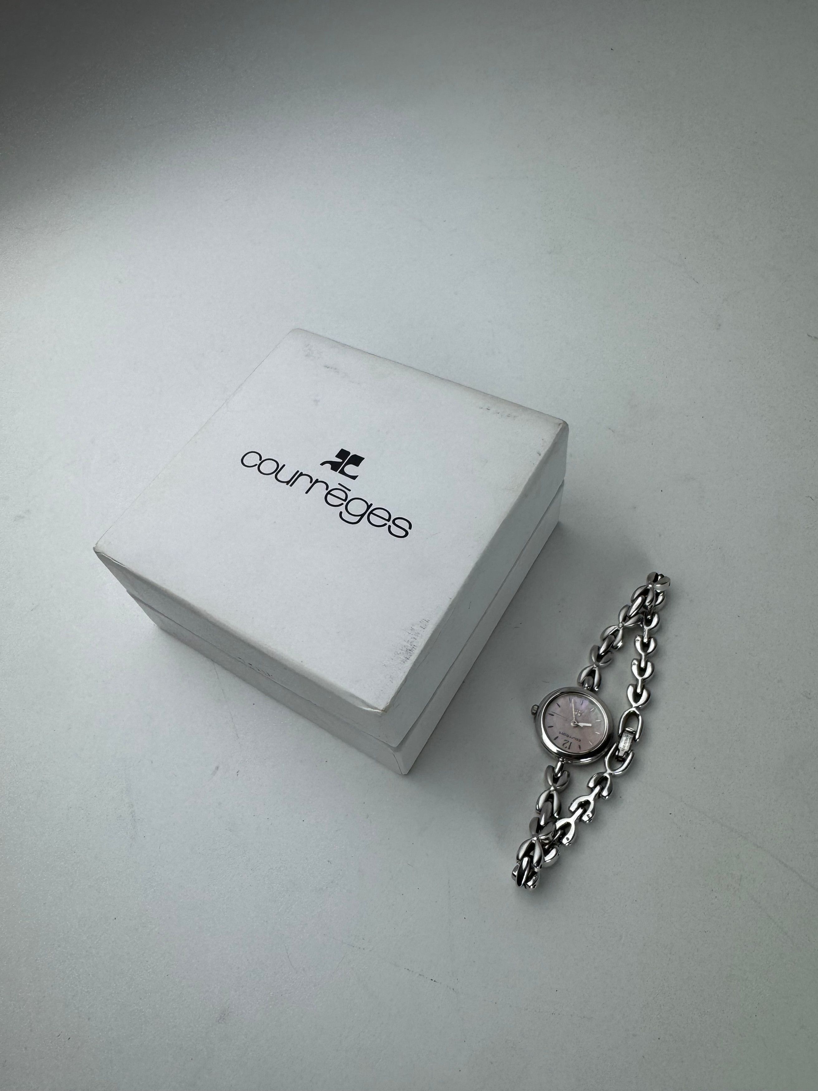 Courreges Vintage Paris Silver Steel Quartz Watch Size ONE SIZE - 10 Thumbnail