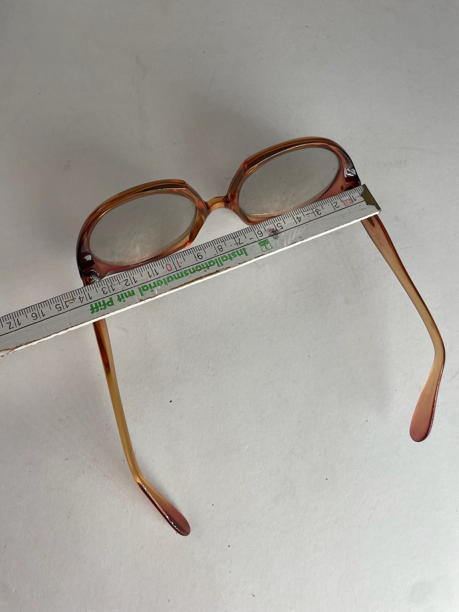 Dior Vintage Retro Sunglasses Orange Yellow Size ONE SIZE - 8 Thumbnail