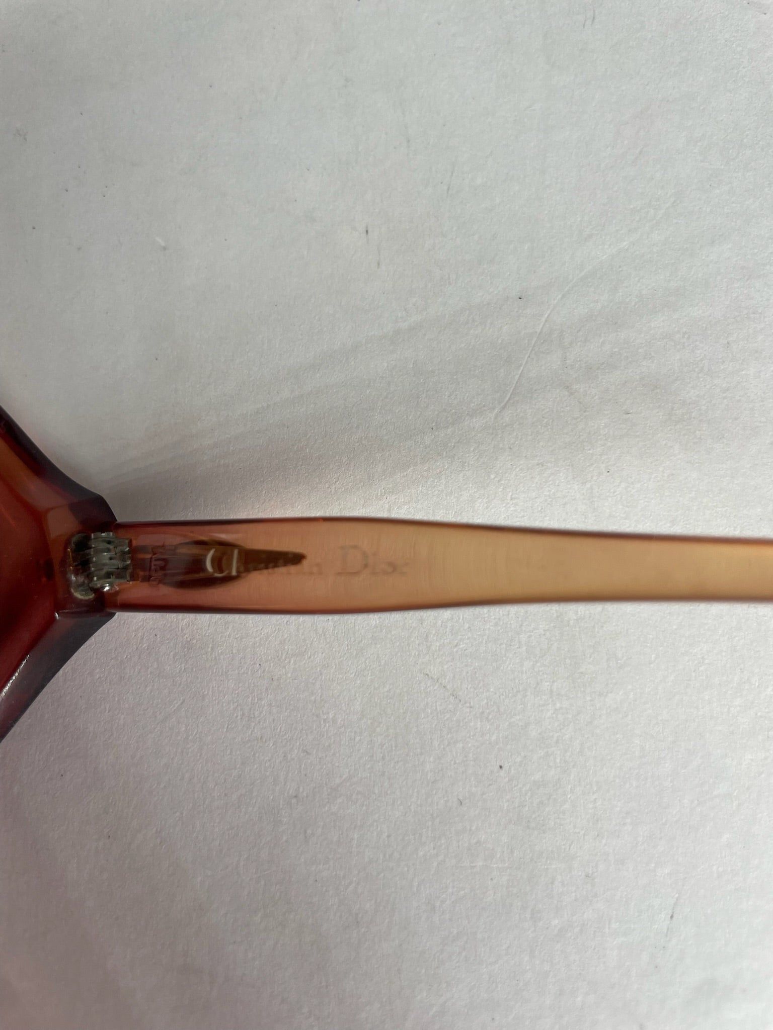 Dior Vintage Retro Sunglasses Orange Yellow Size ONE SIZE - 4 Thumbnail
