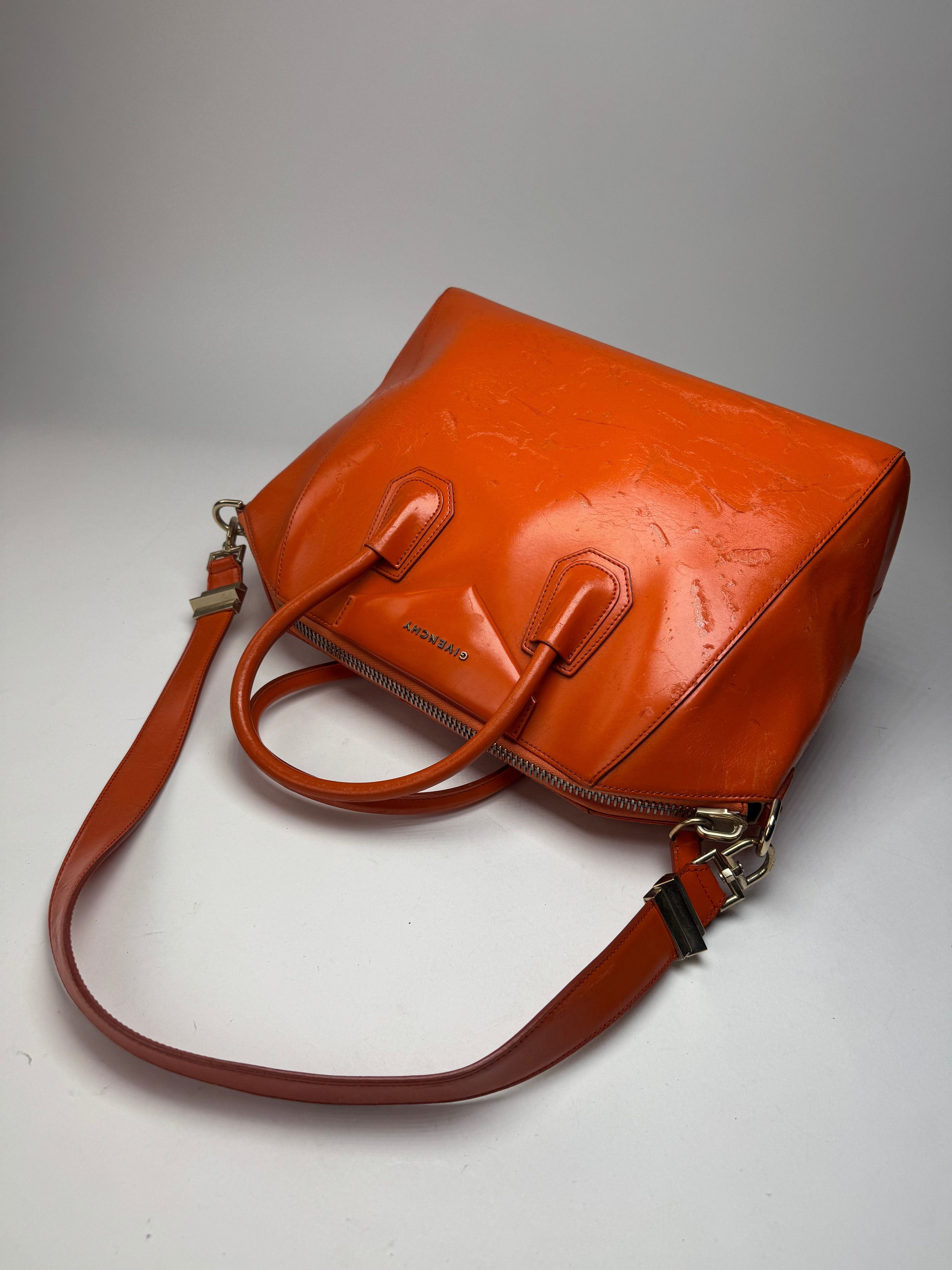 Givenchy Vintage Antigona 2Way Leather Bag Orange Size ONE SIZE - 11 Thumbnail