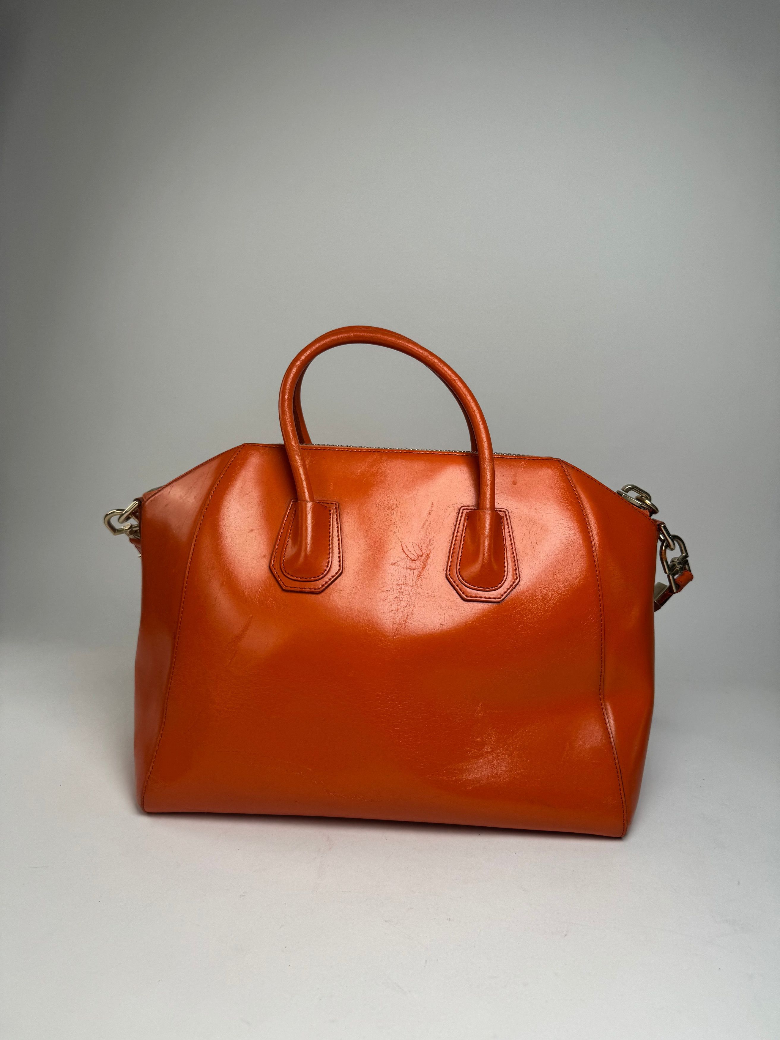 Givenchy Vintage Antigona 2Way Leather Bag Orange Size ONE SIZE - 9 Thumbnail