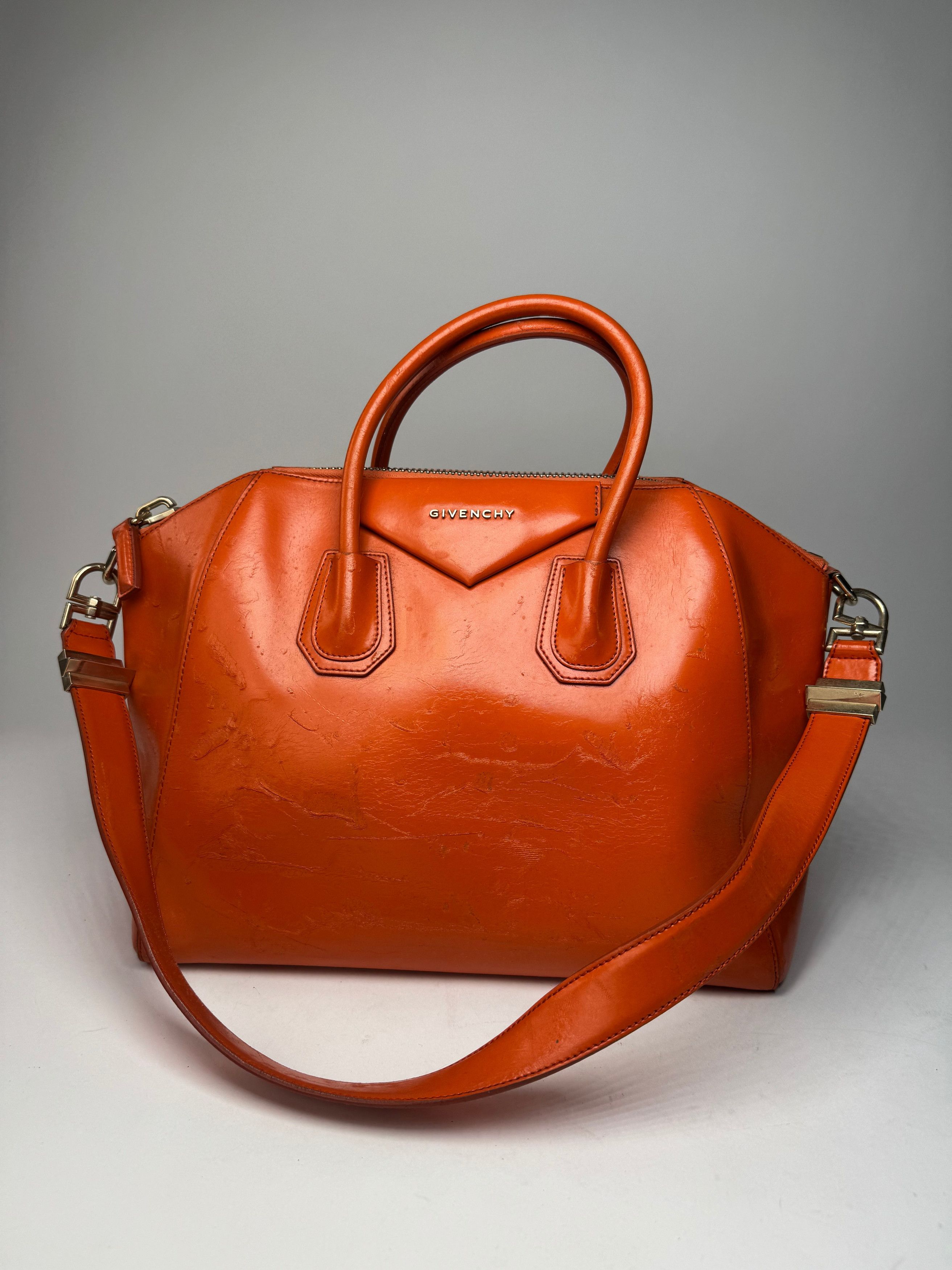 Givenchy Vintage Antigona 2Way Leather Bag Orange Size ONE SIZE - 7 Thumbnail