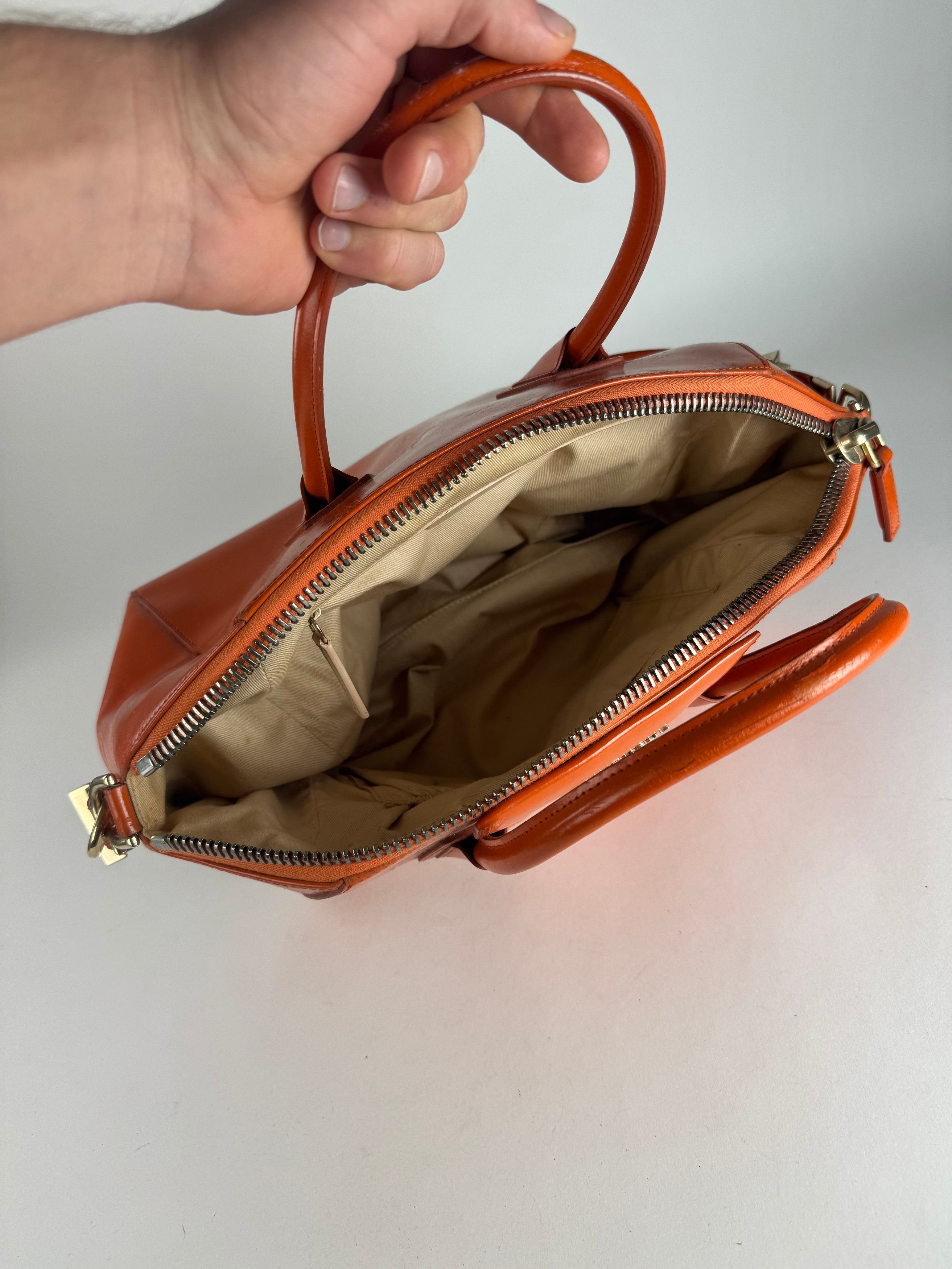 Givenchy Vintage Antigona 2Way Leather Bag Orange Size ONE SIZE - 3 Thumbnail